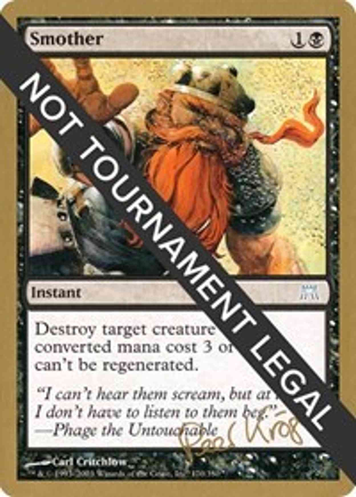 Smother - 2003 Peer Kroger (ONS) magic card front