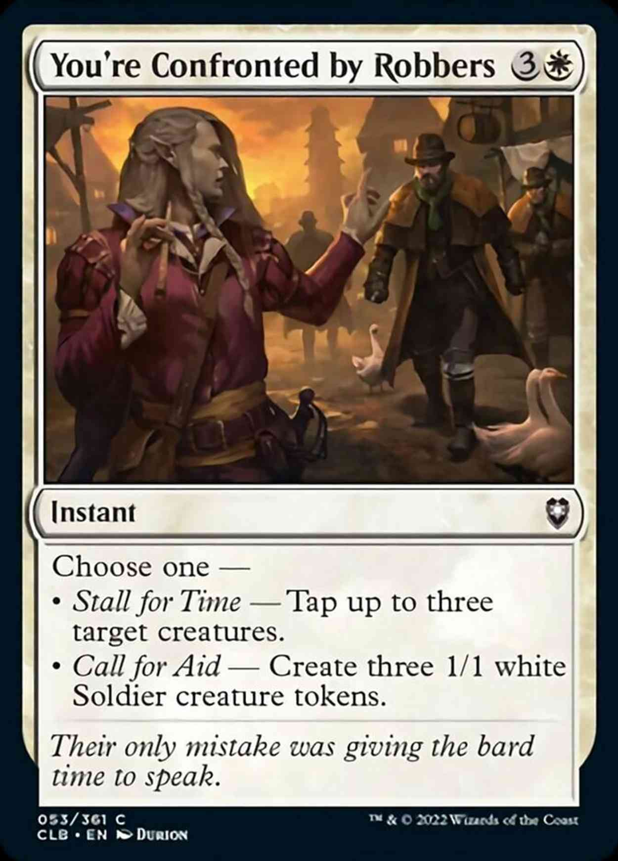You're Confronted by Robbers magic card front