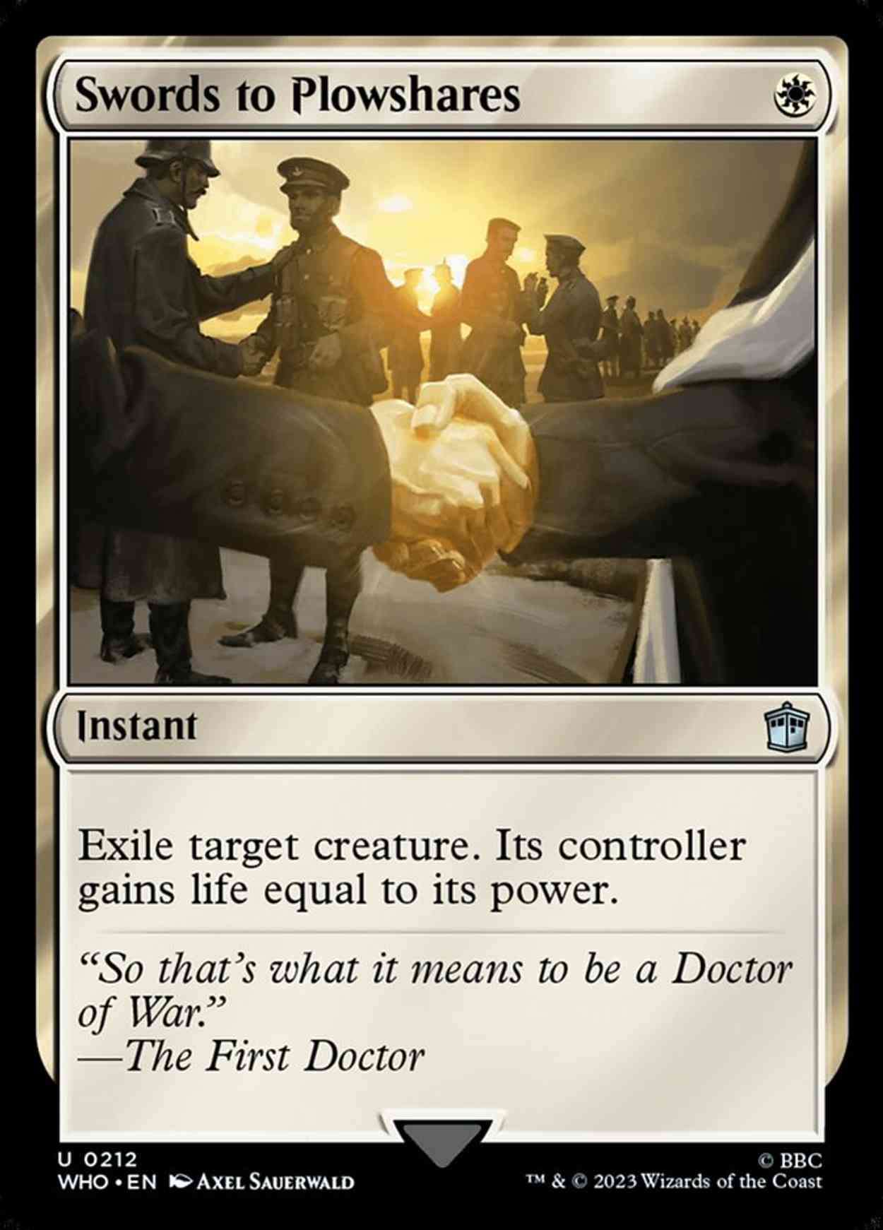 Swords to Plowshares Price from mtg Doctor Who