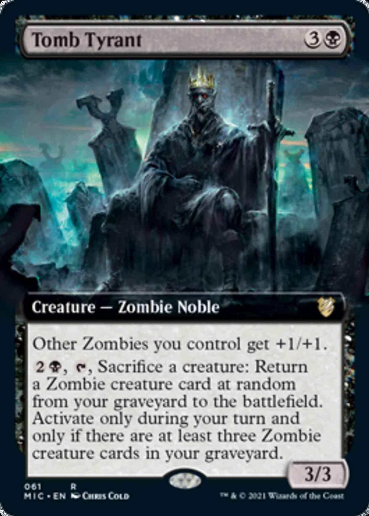 Tomb Tyrant (Extended Art) magic card front