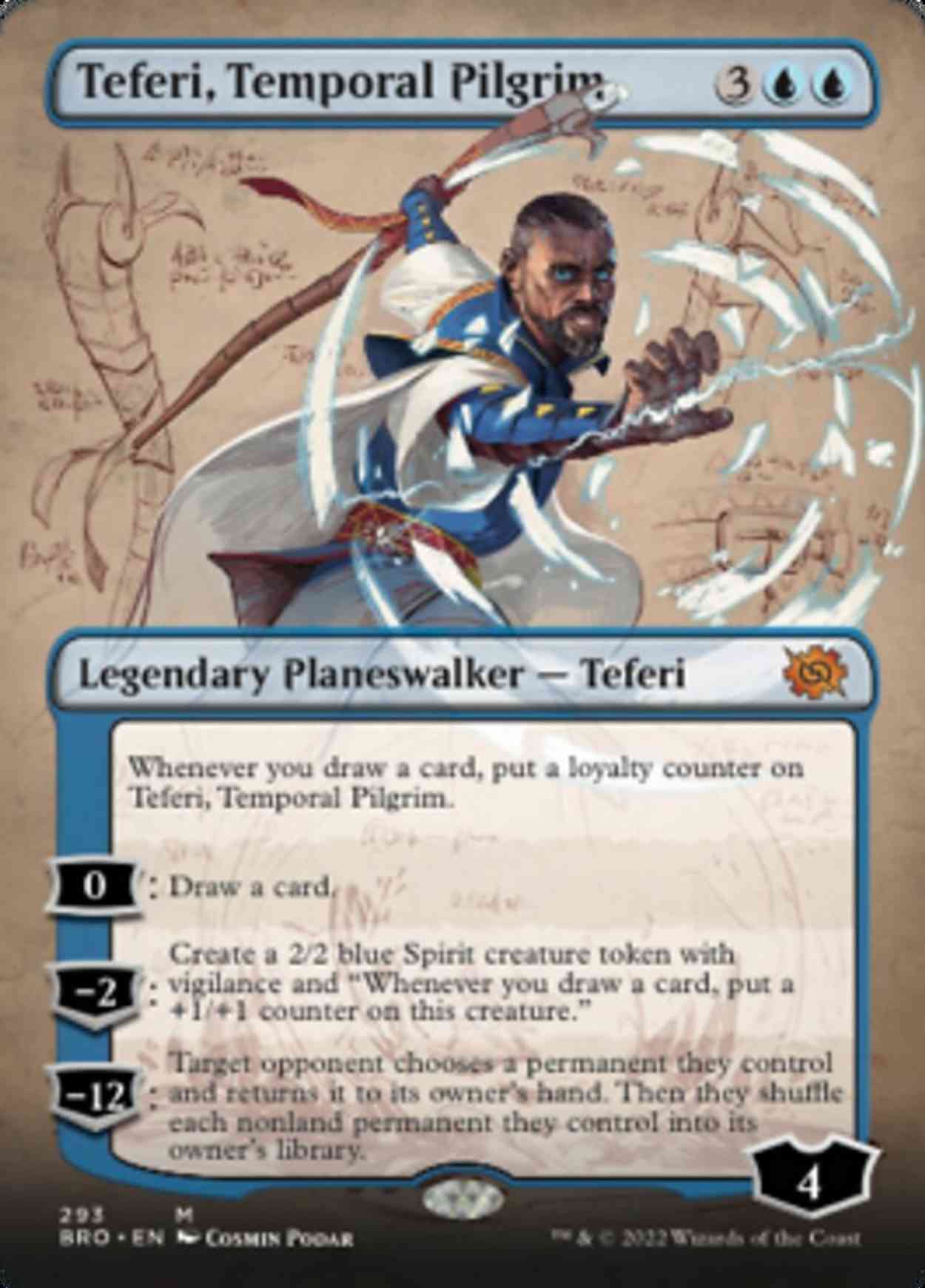Teferi, Temporal Pilgrim (Borderless) magic card front