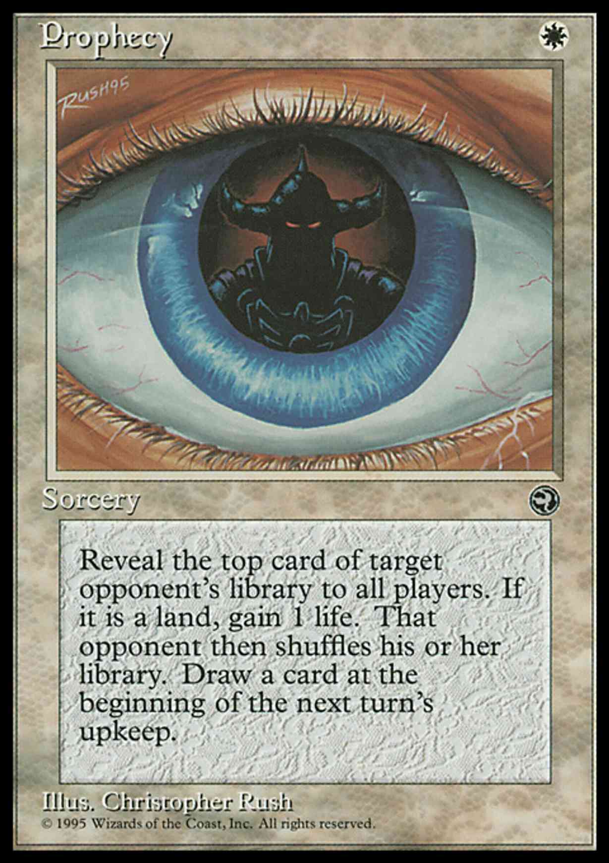 Prophecy magic card front