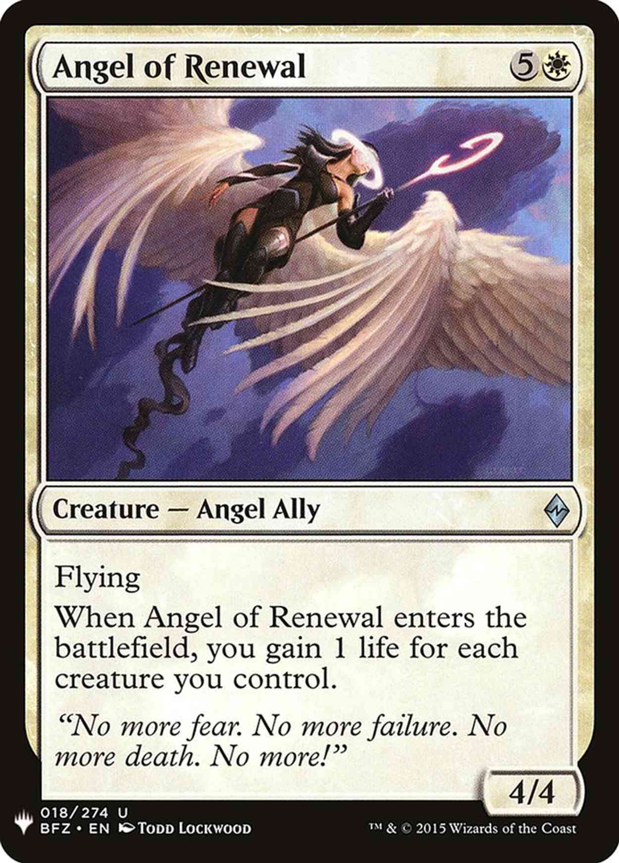 Angel of Renewal magic card front