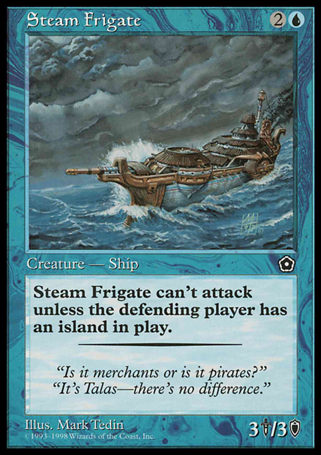Steam Frigate magic card front