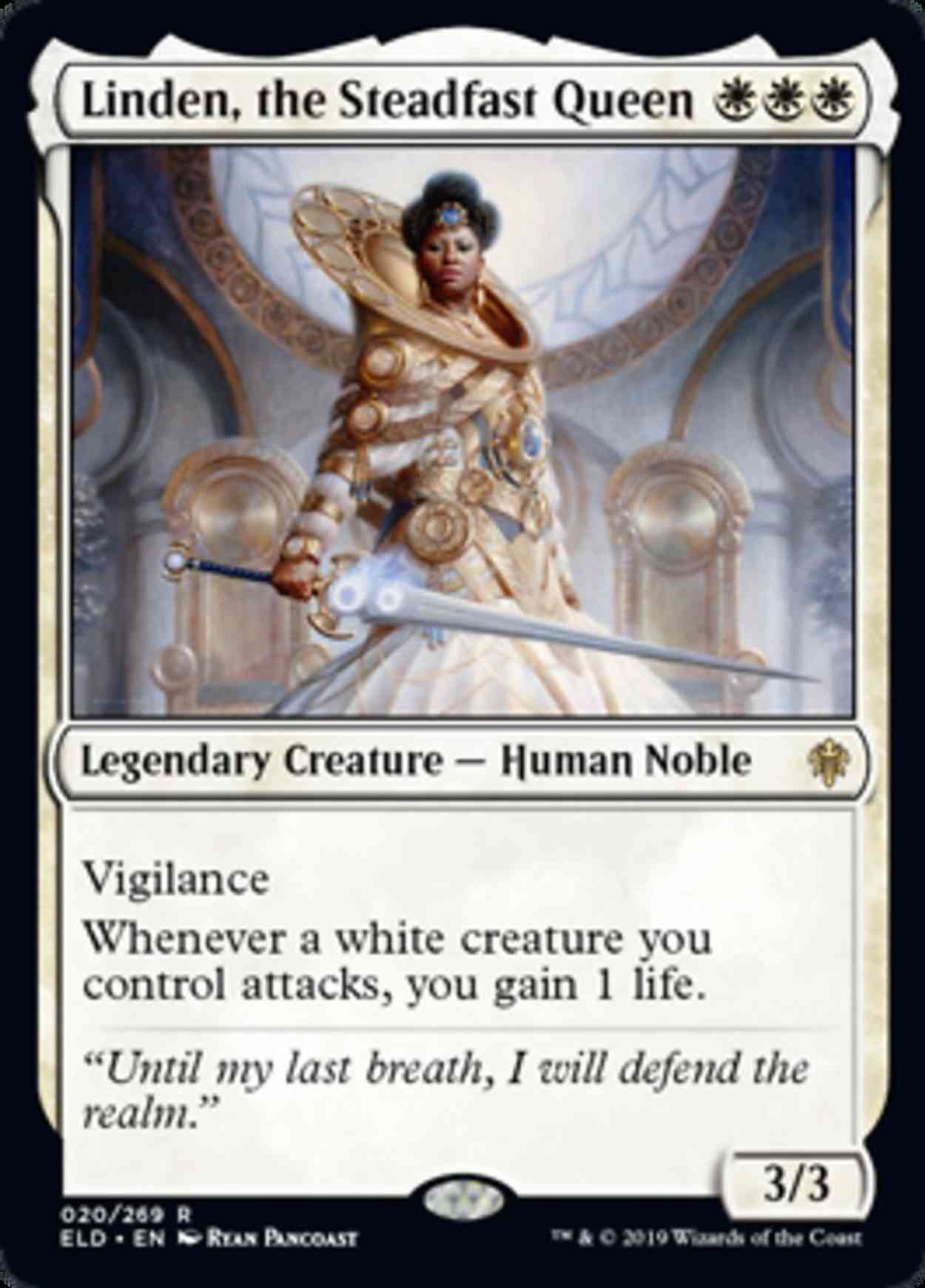 Linden, the Steadfast Queen magic card front