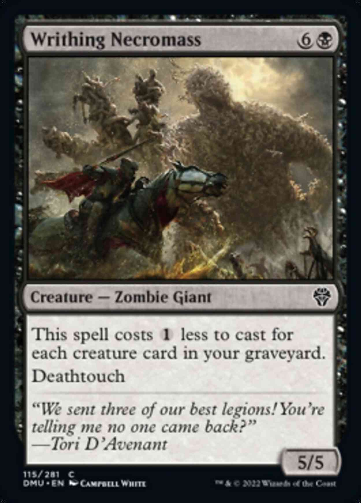 Writhing Necromass magic card front
