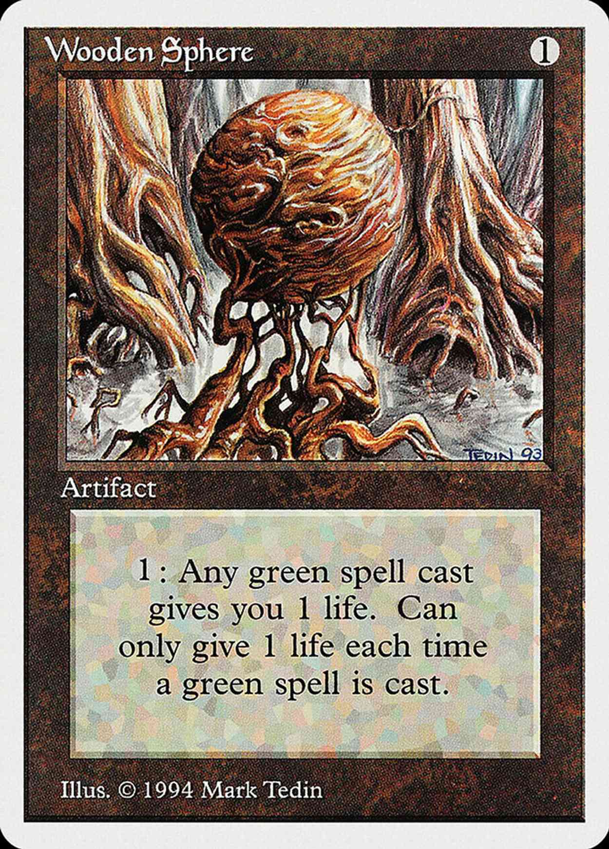 Wooden Sphere magic card front