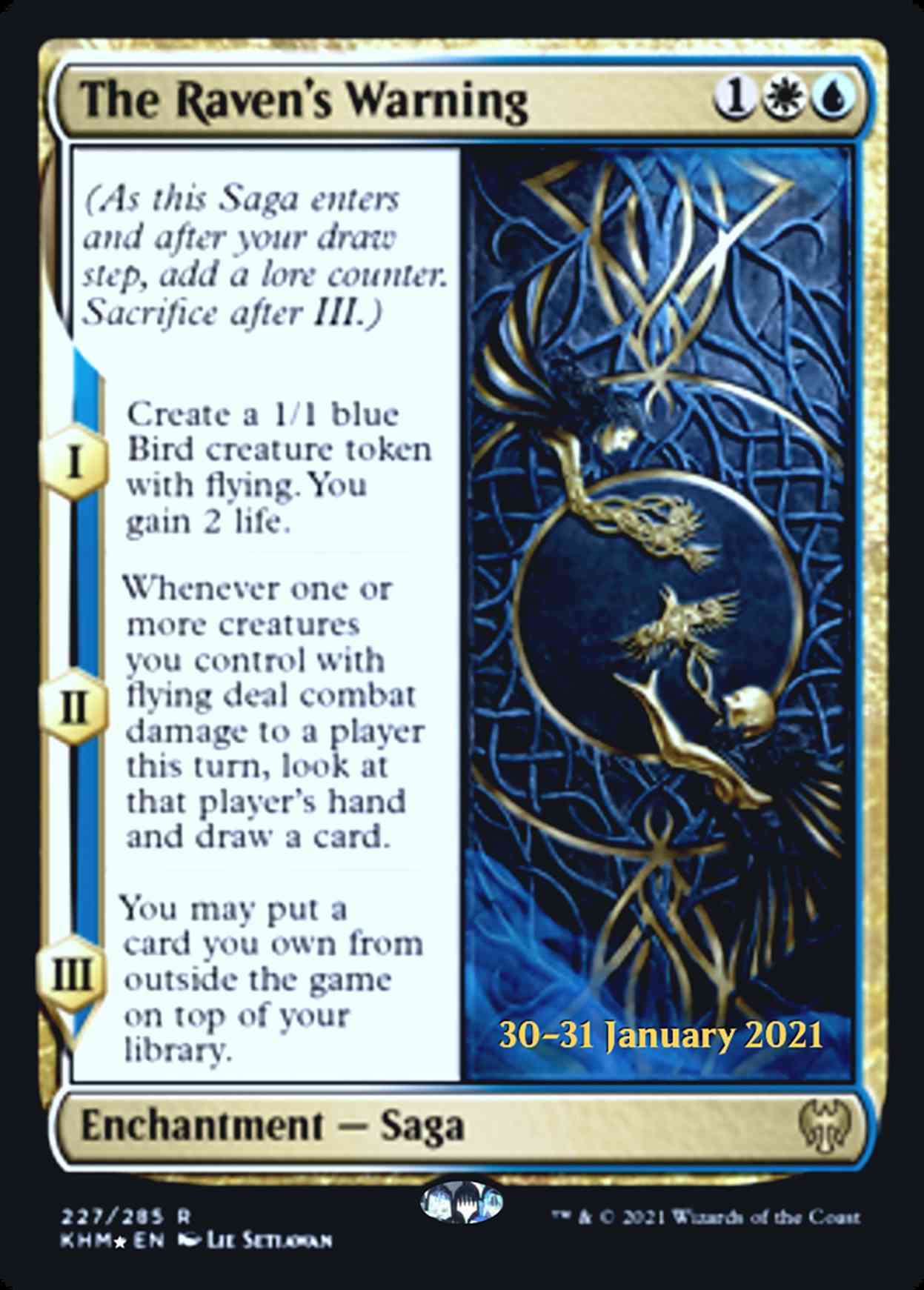 The Raven's Warning magic card front