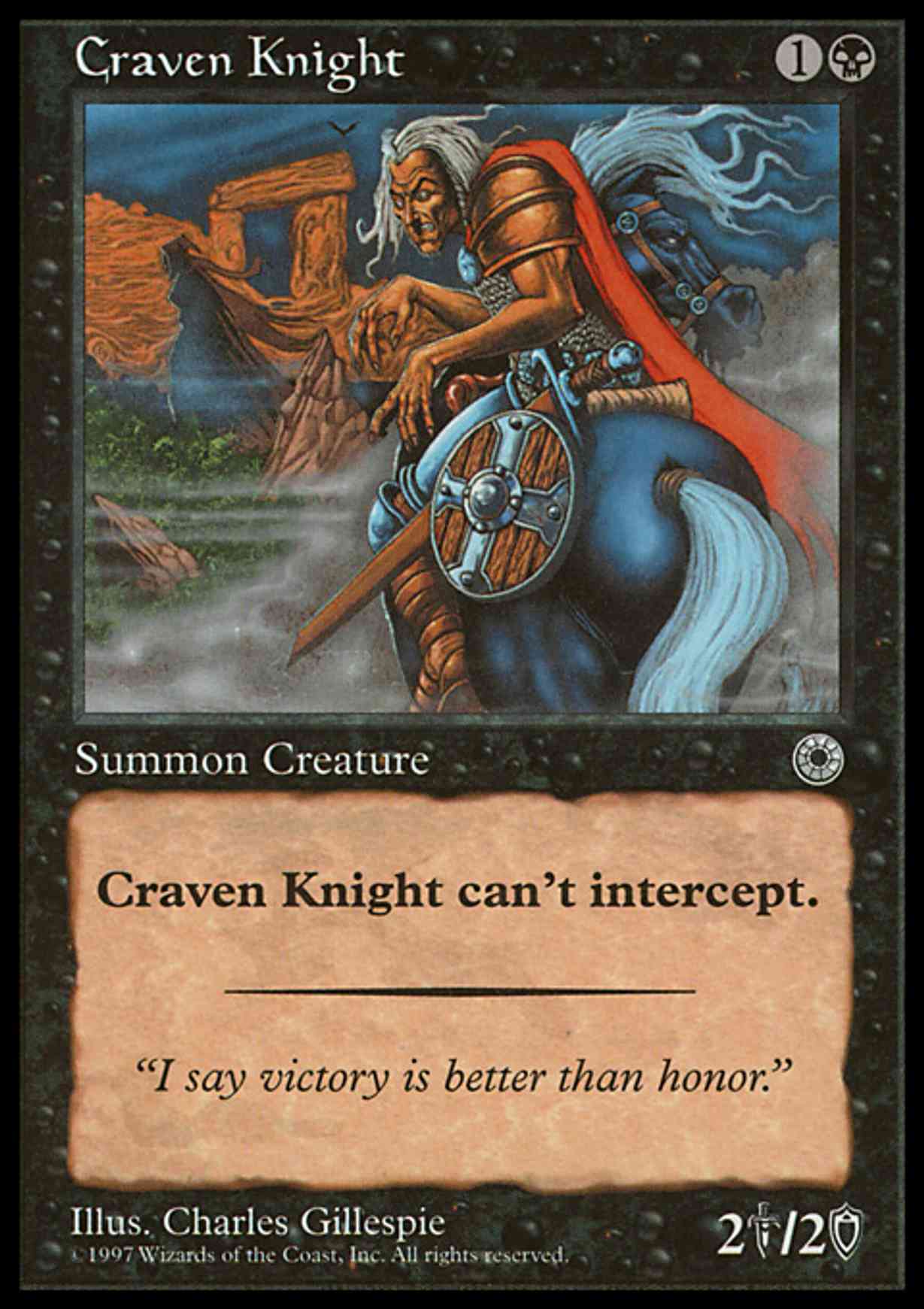 Craven Knight magic card front