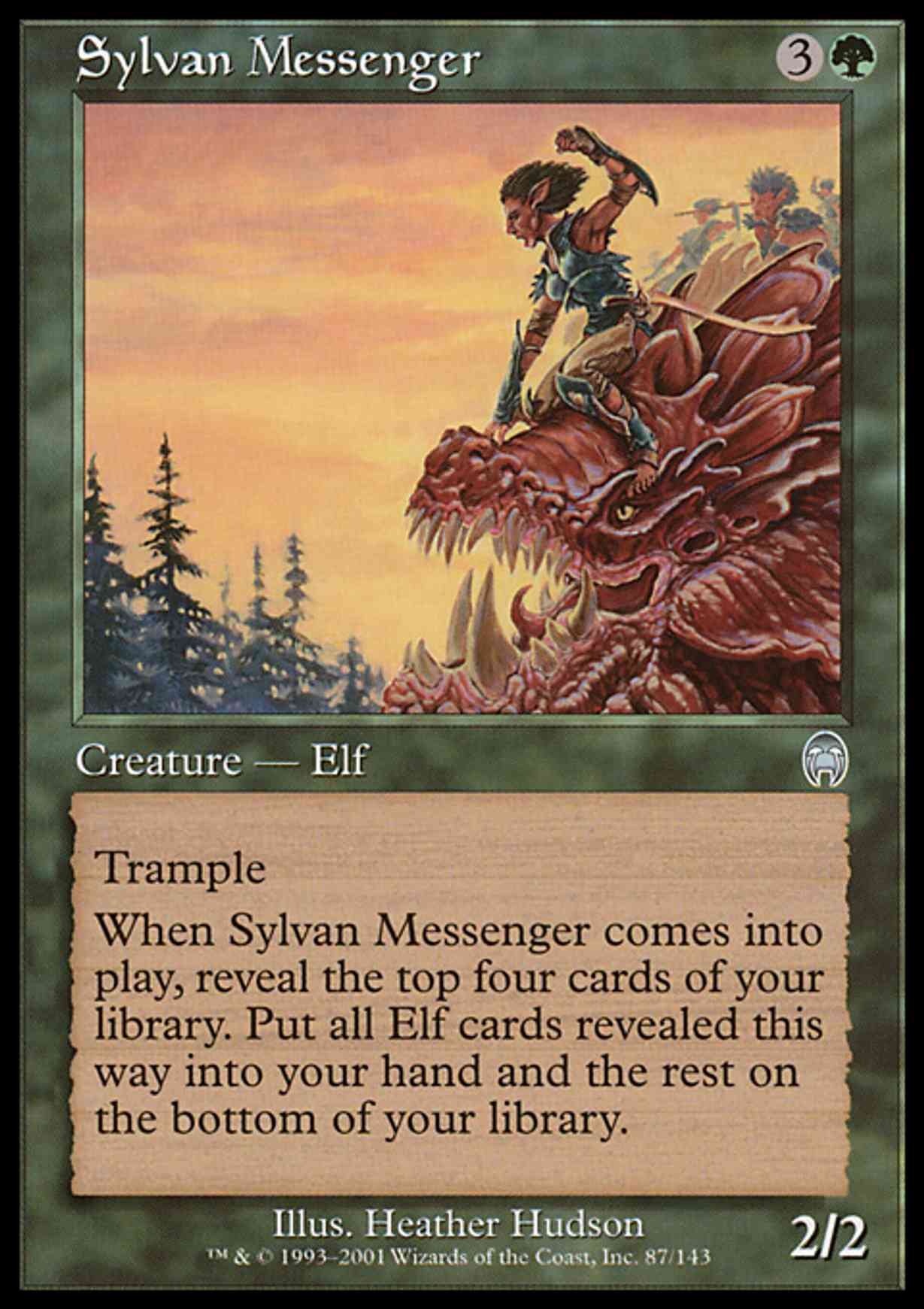 Sylvan Messenger magic card front