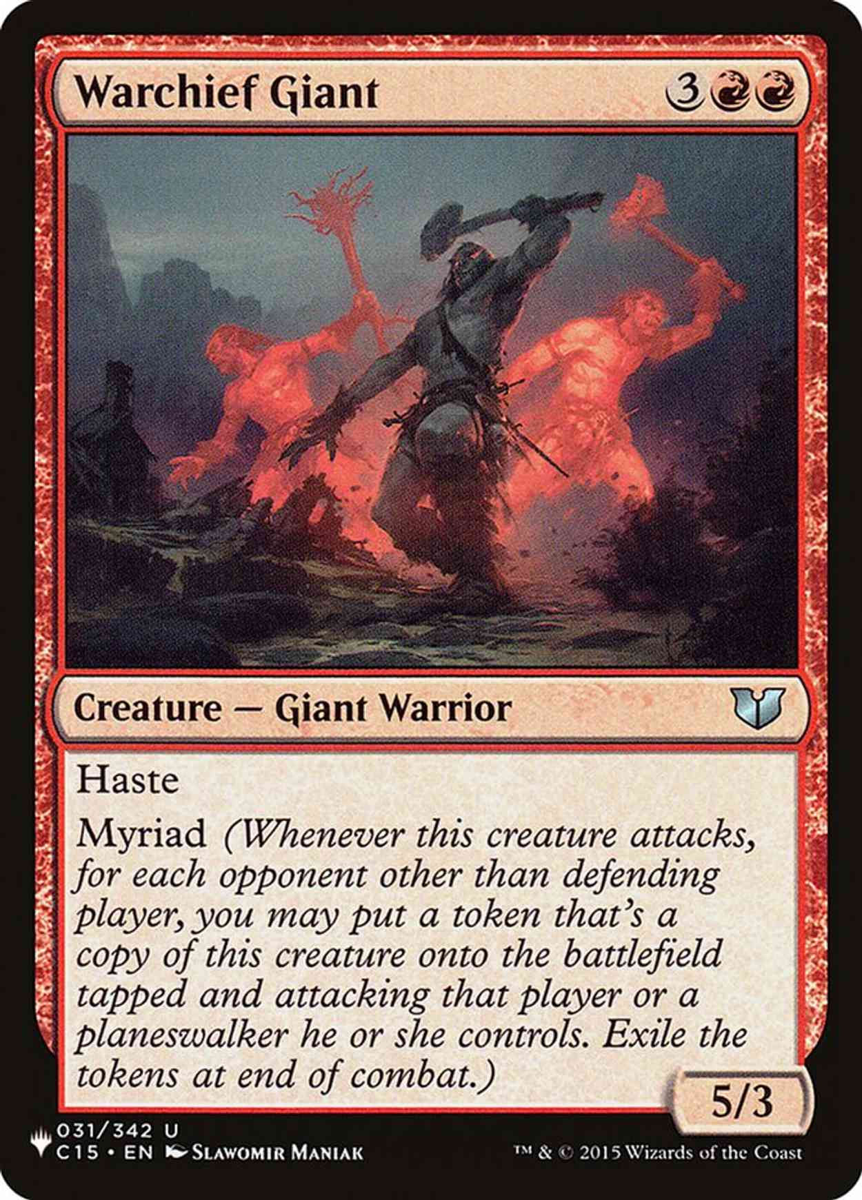 Warchief Giant magic card front