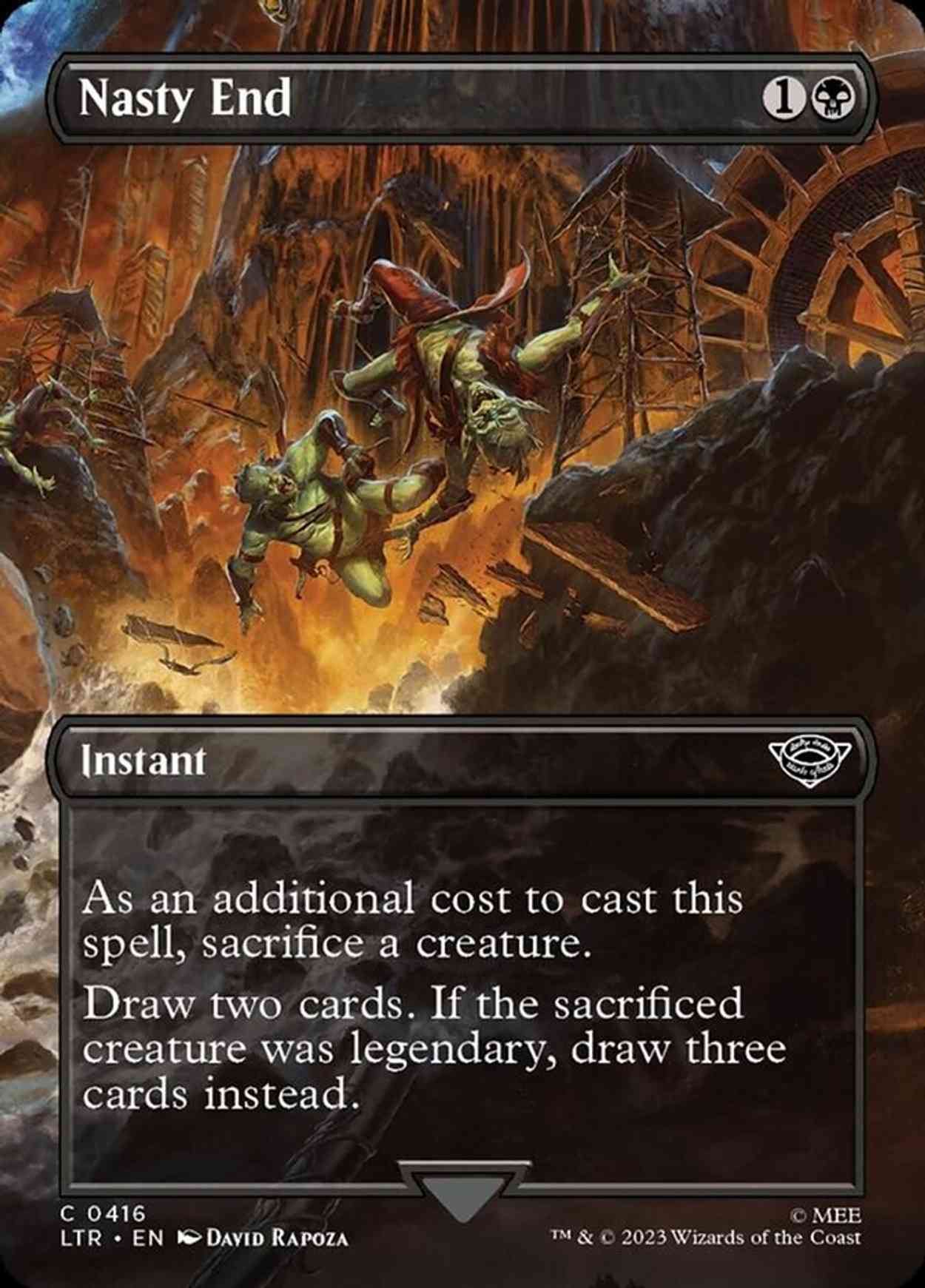 Nasty End (Borderless) Price from mtg The Lord of the Rings: Tales of  Middle-earth