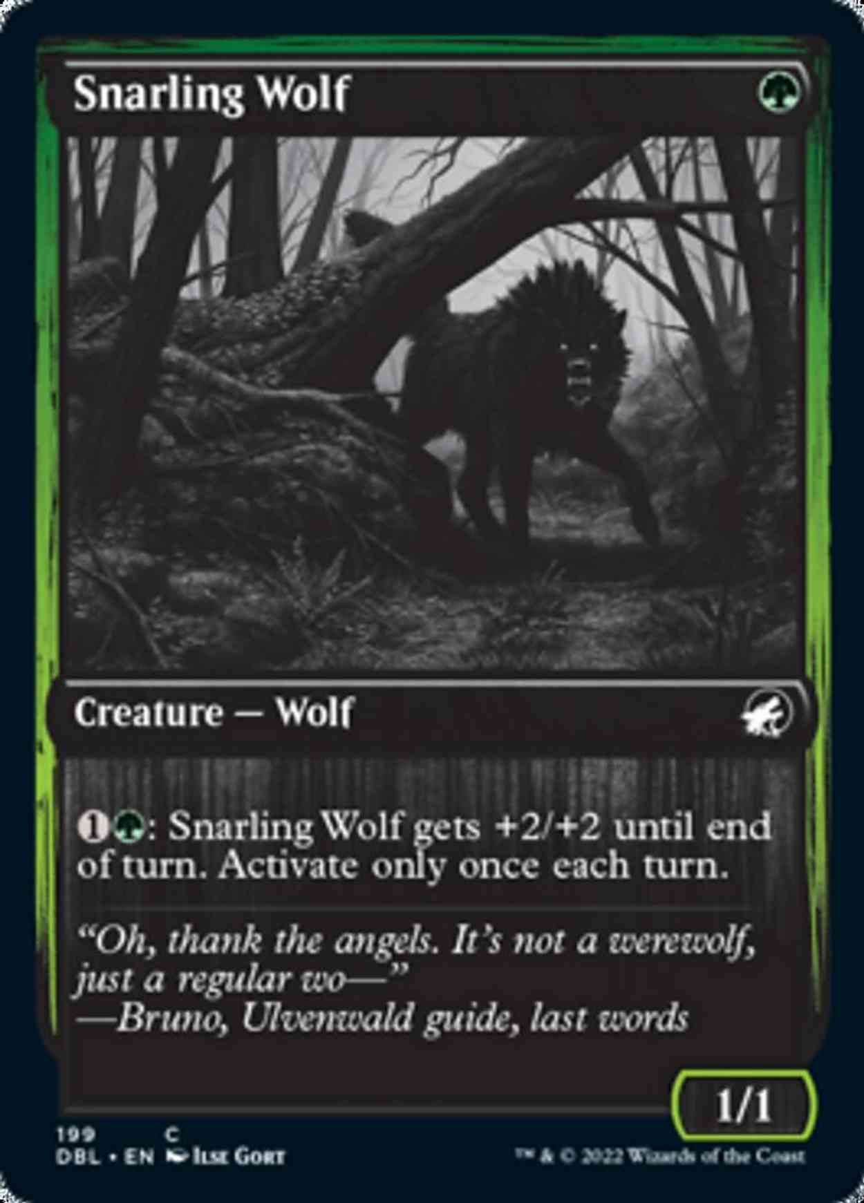 Snarling Wolf (199) magic card front