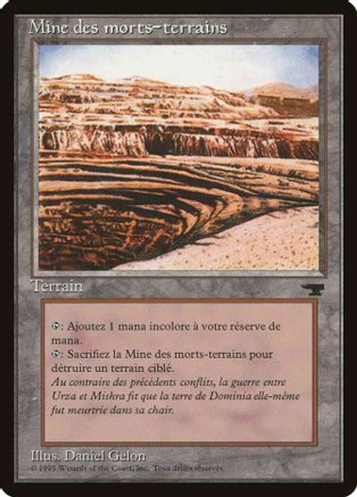 Strip Mine (French) - "Mine des morts-terrains" magic card front