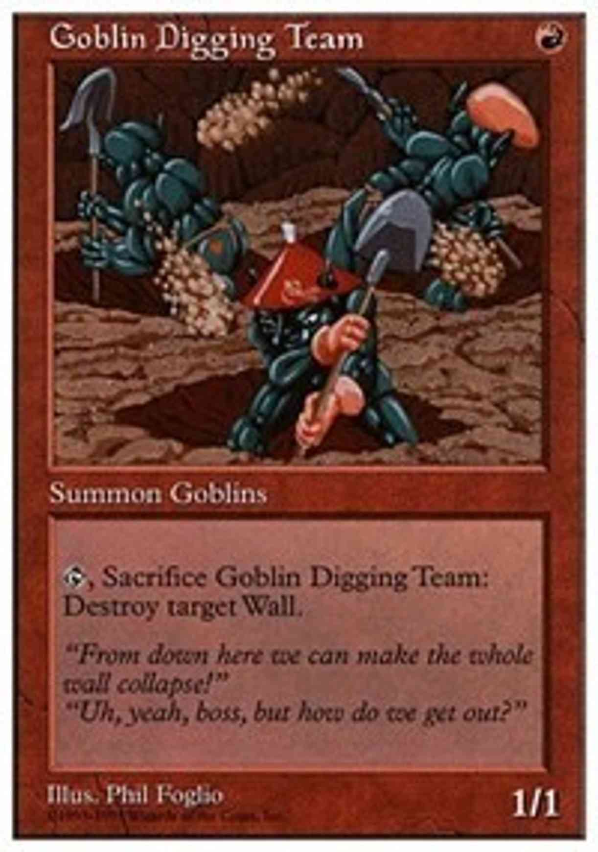 Goblin Digging Team magic card front