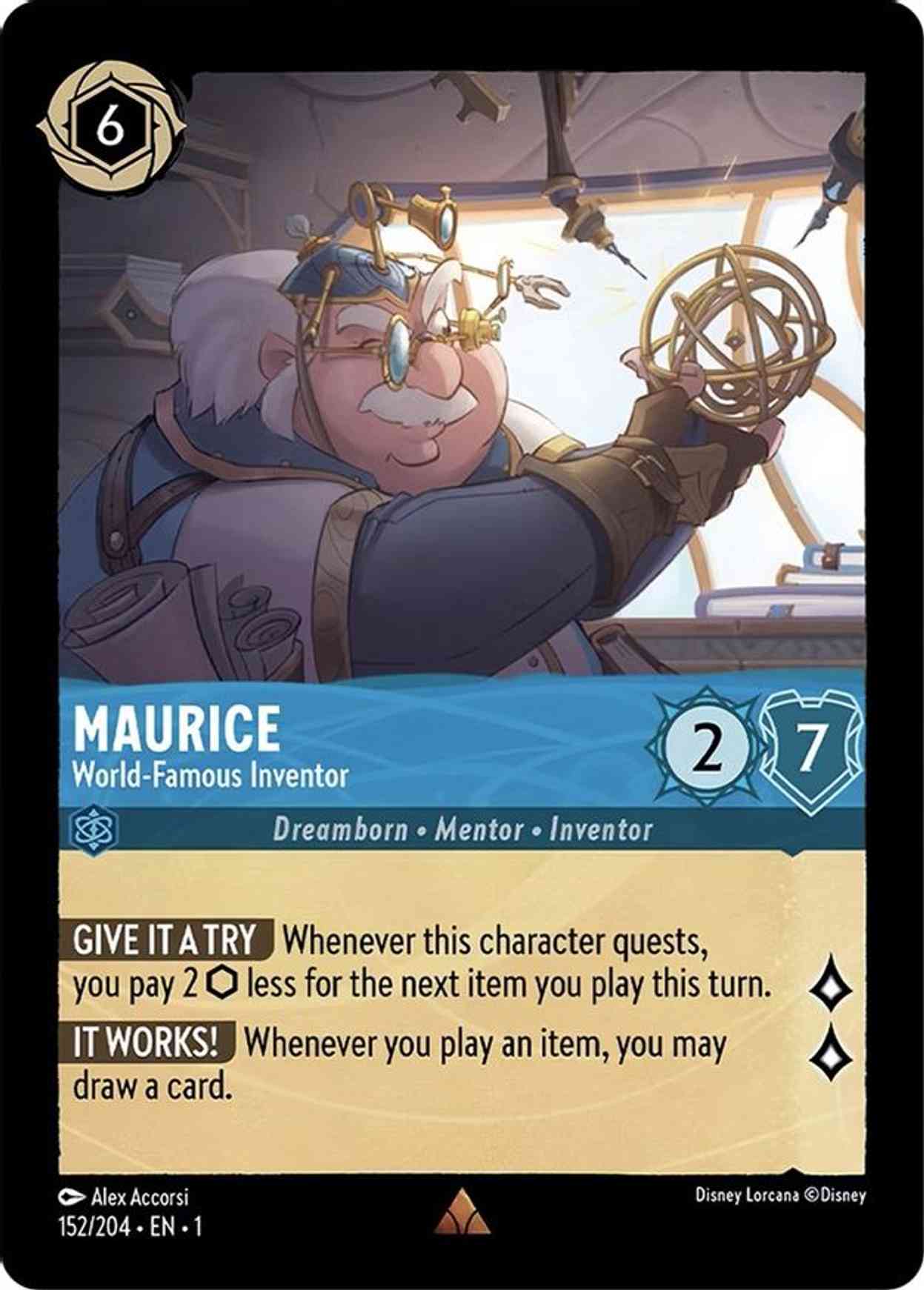 Maurice - World-Famous Inventor magic card front