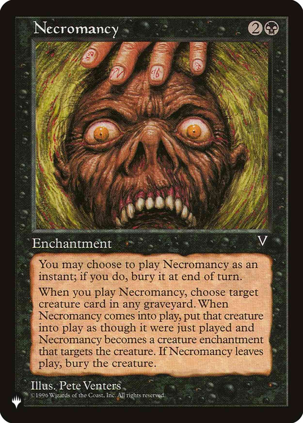 Necromancy magic card front