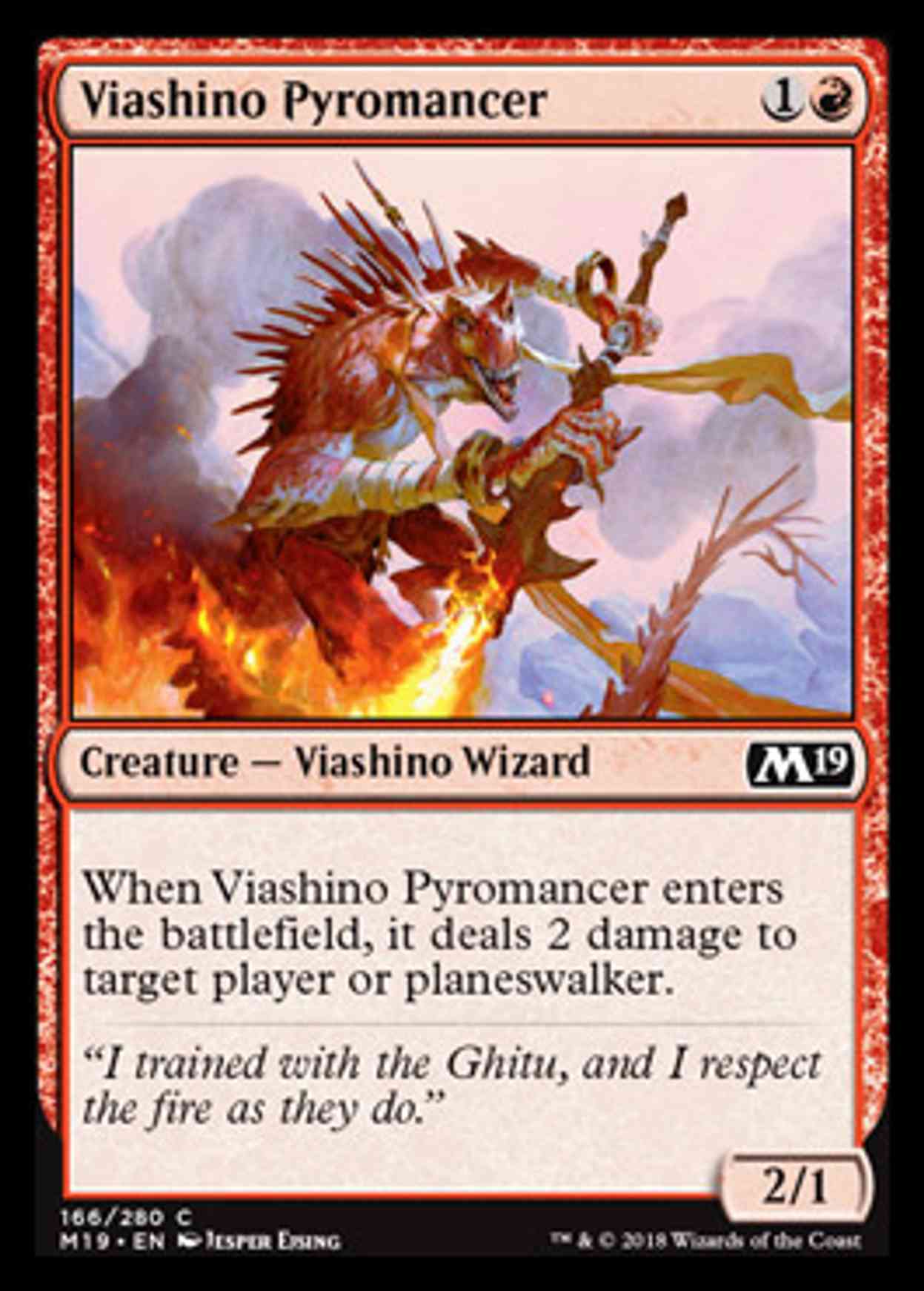 Viashino Pyromancer magic card front