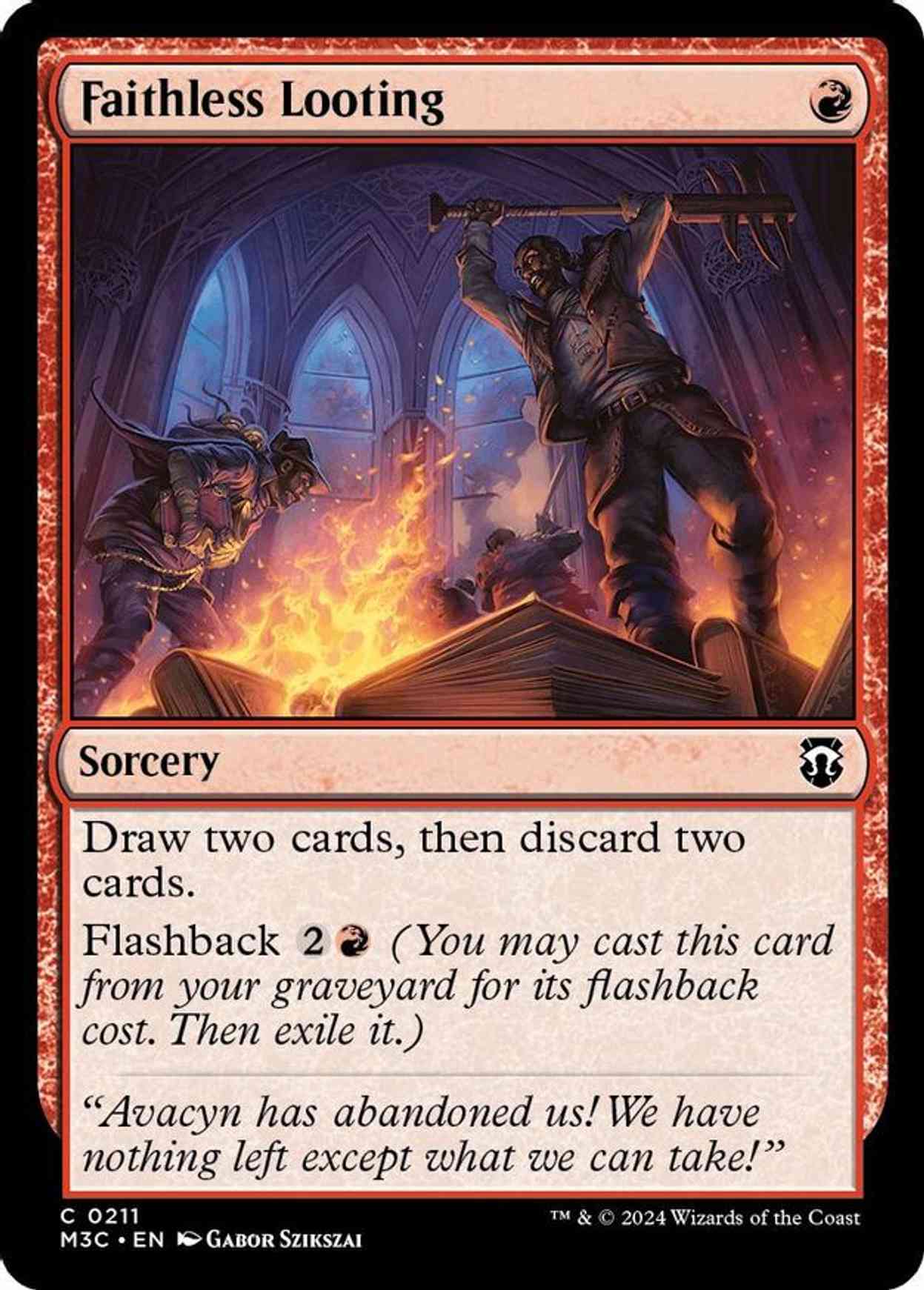 Faithless Looting (Ripple Foil) magic card front