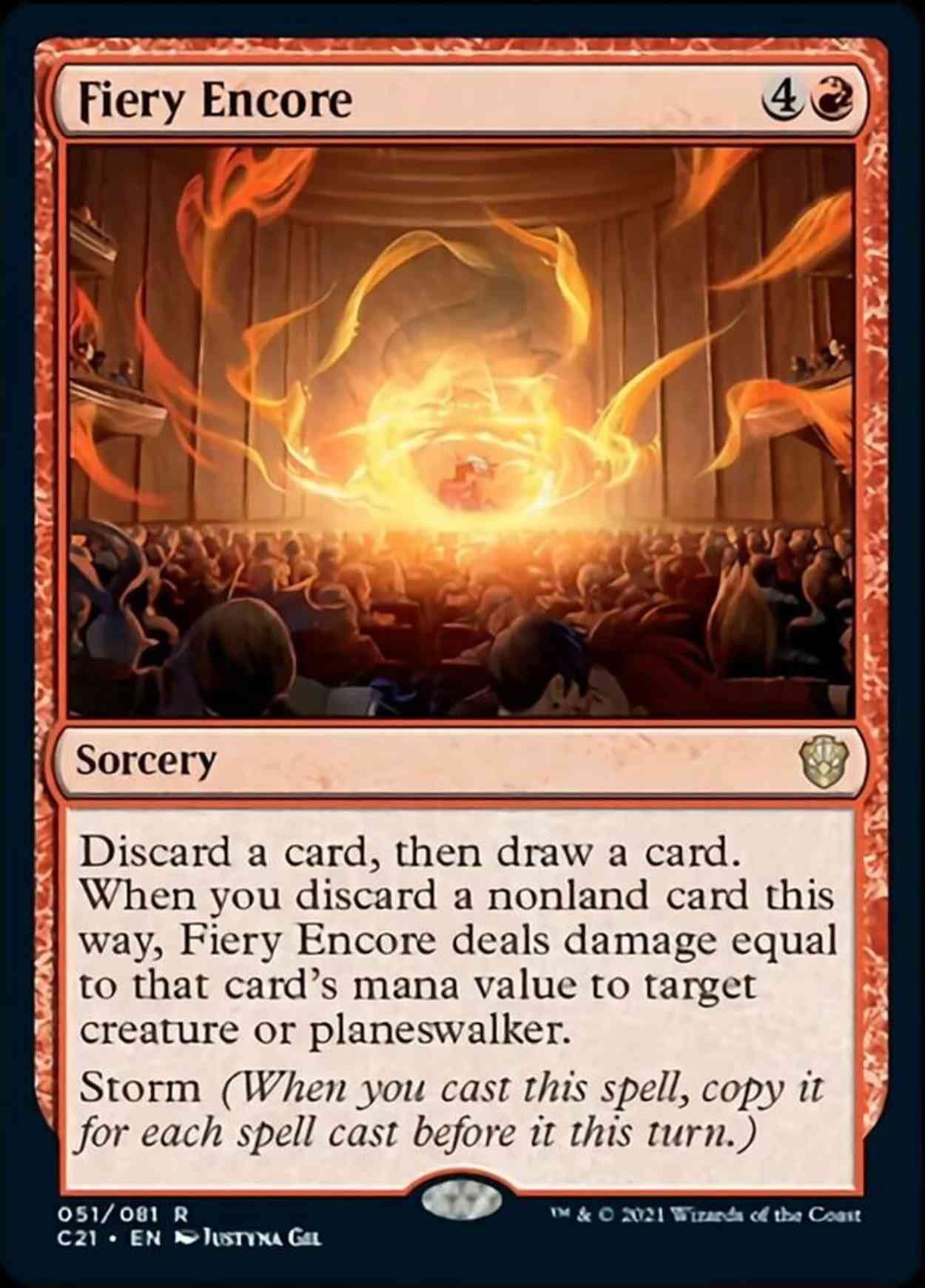 Fiery Encore magic card front