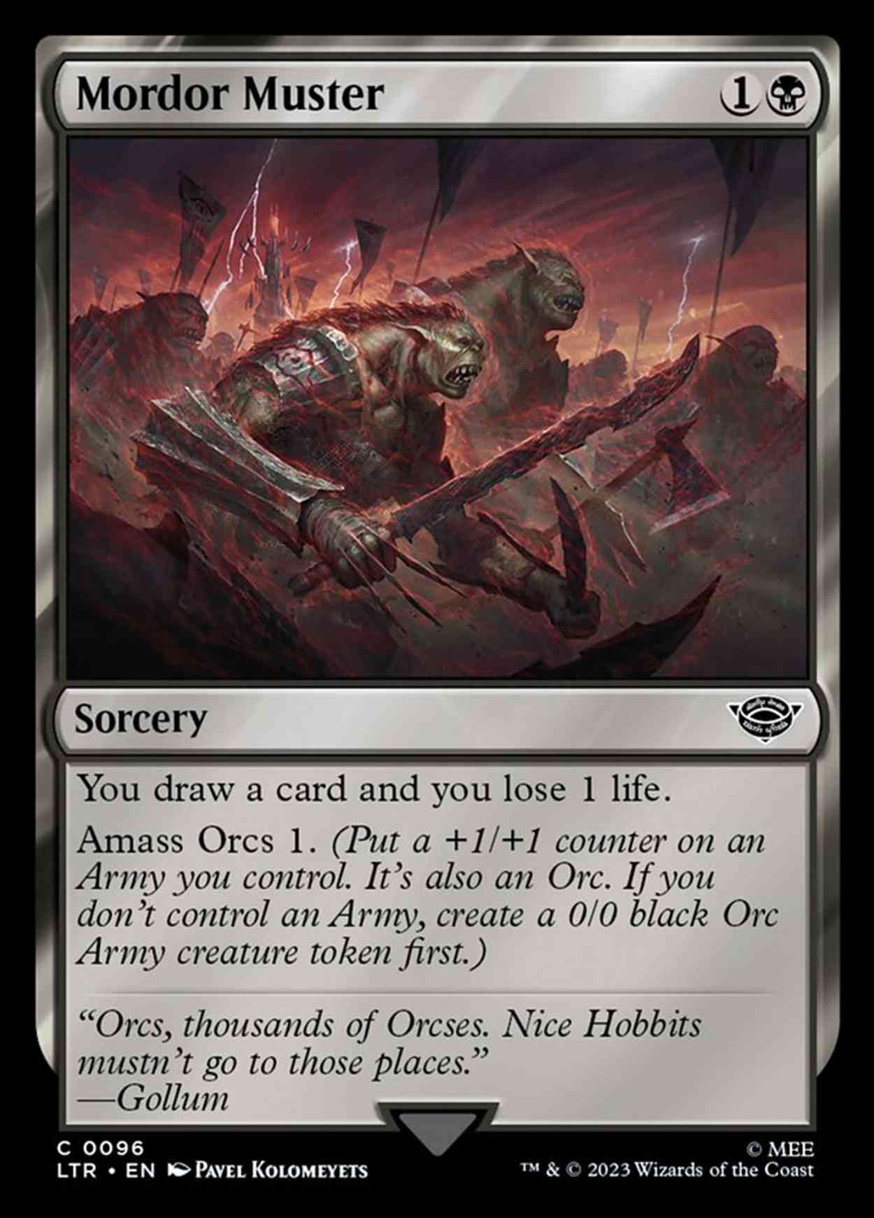Mordor Muster magic card front