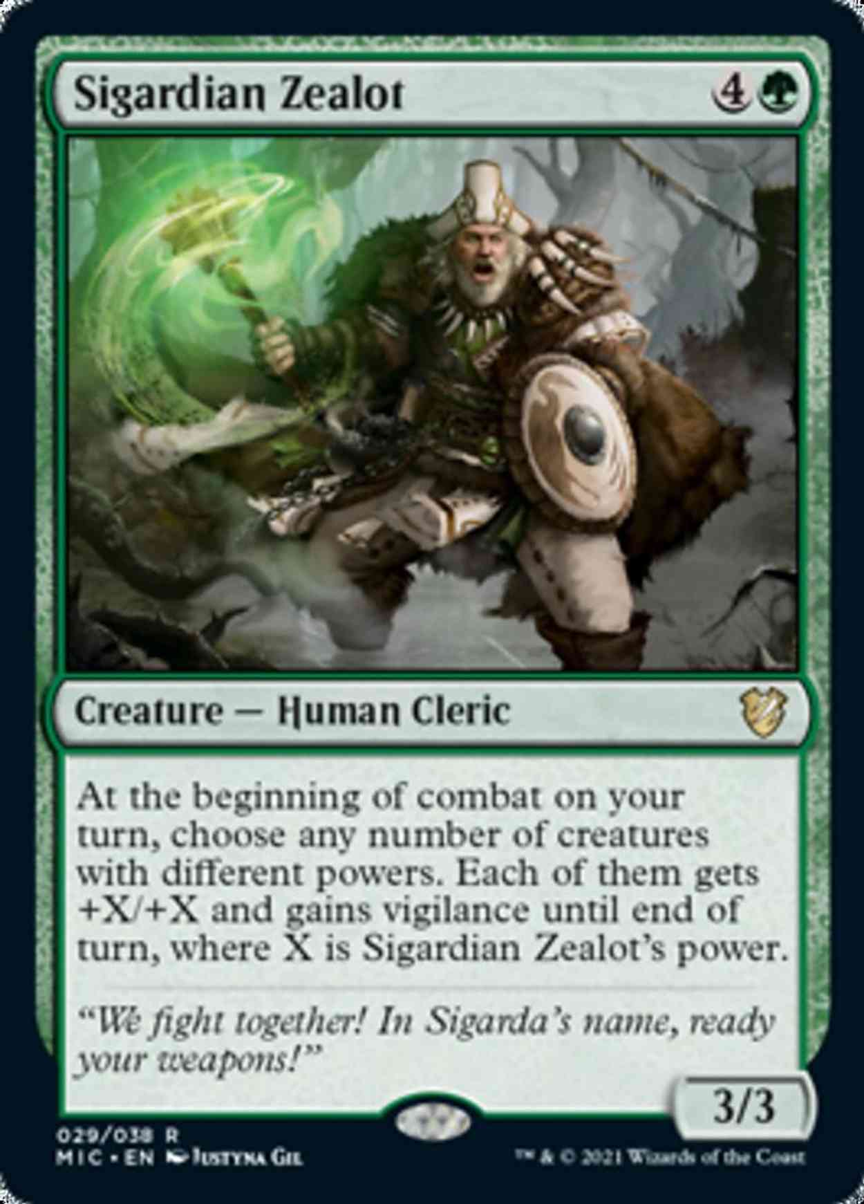 Sigardian Zealot magic card front
