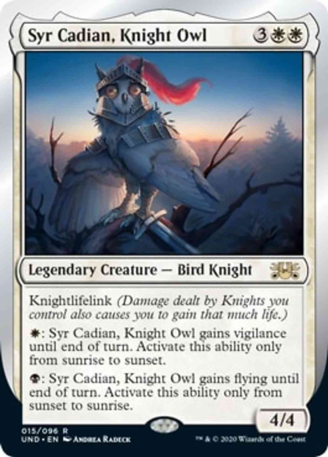 Syr Cadian, Knight Owl magic card front