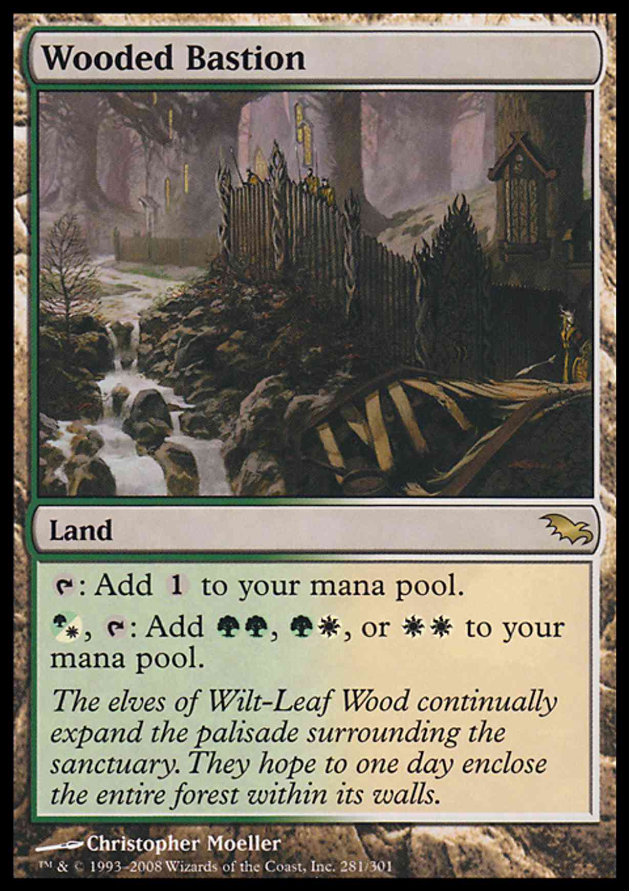 Wooded Bastion magic card front