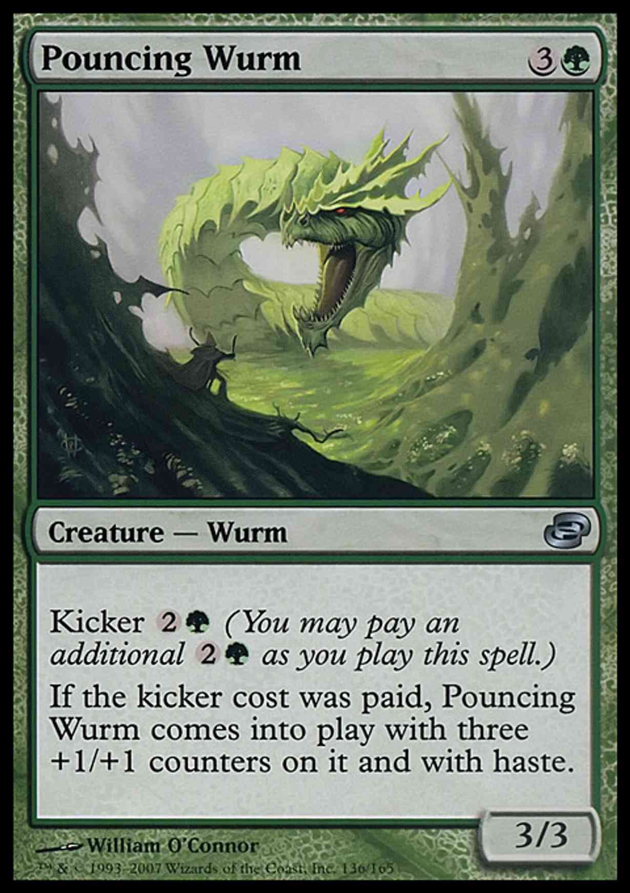 Pouncing Wurm magic card front