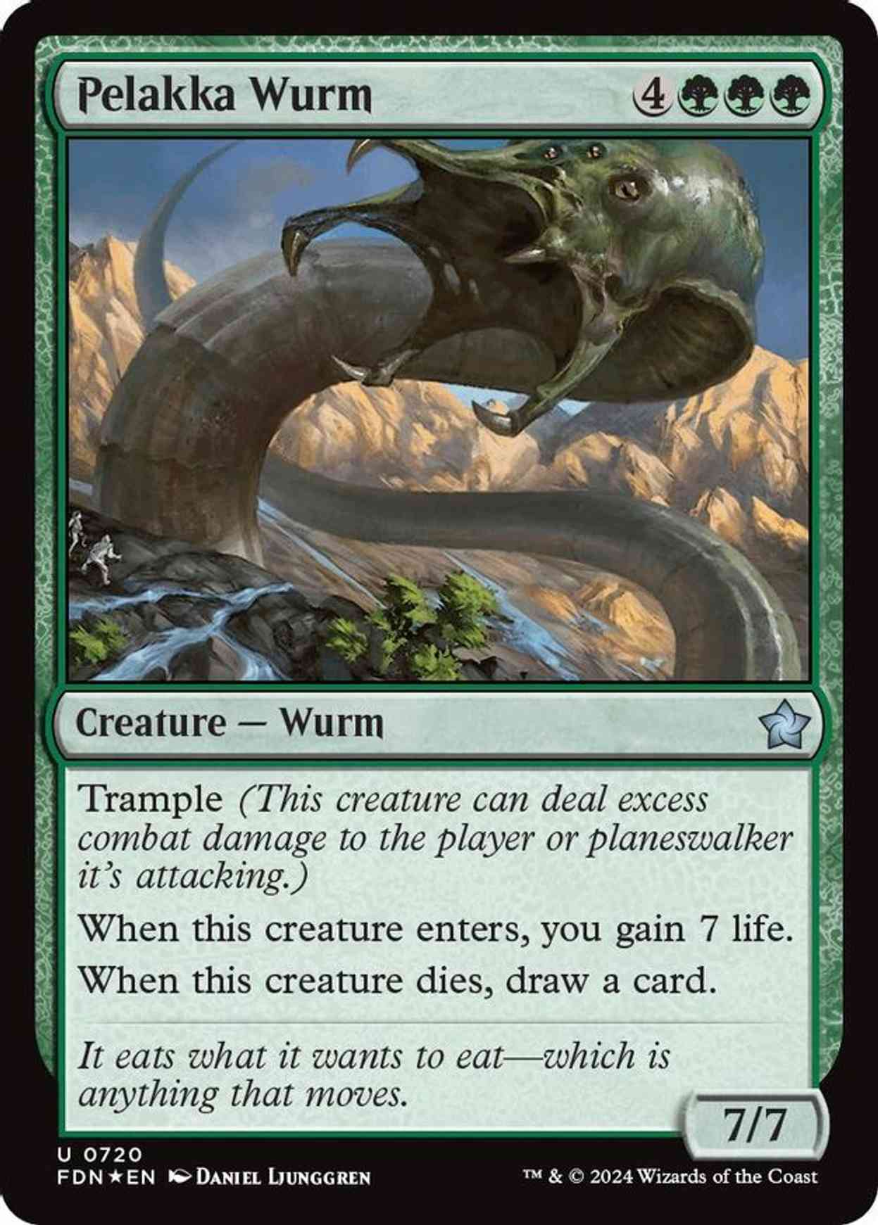 Pelakka Wurm magic card front