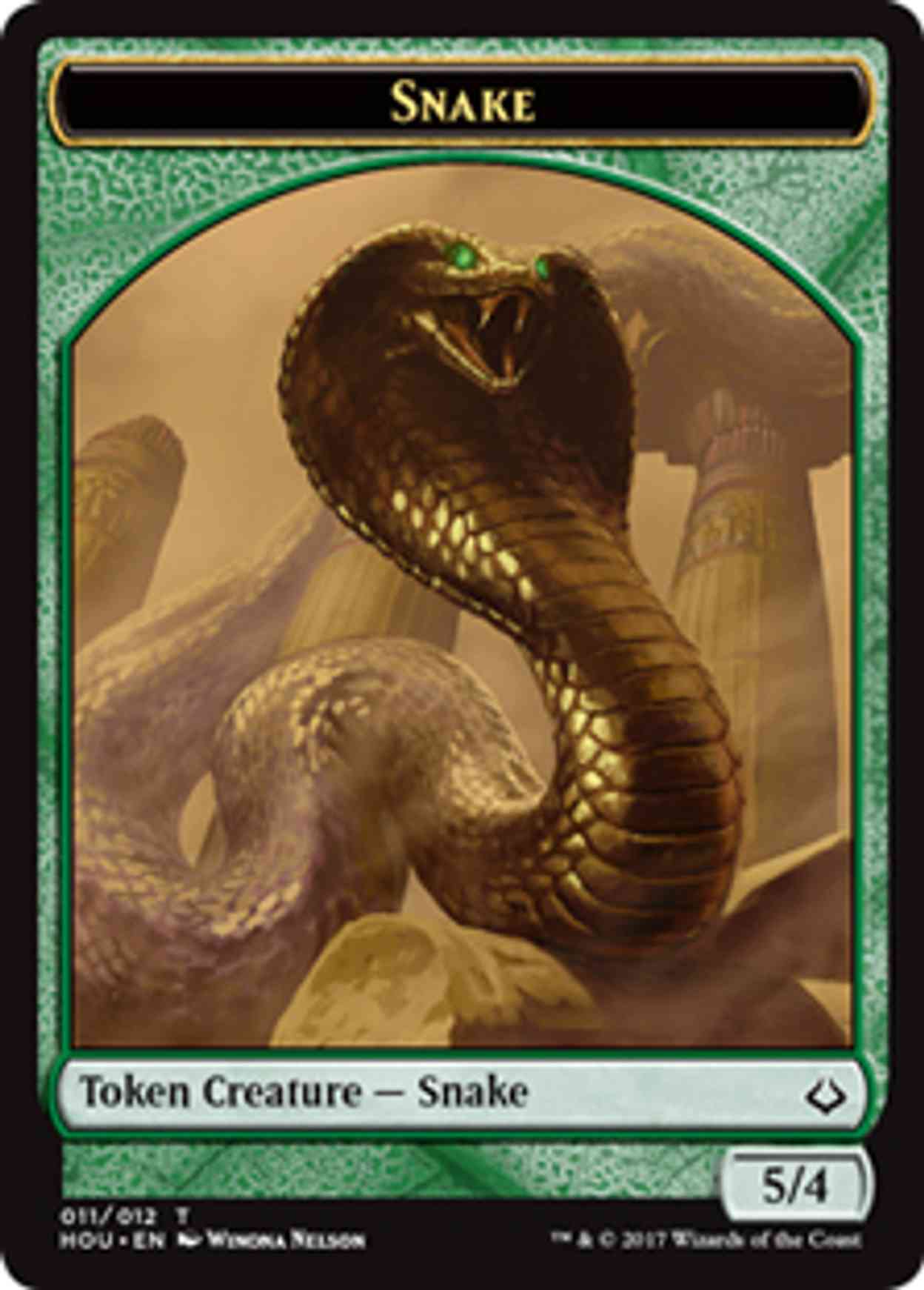 Snake Token magic card front