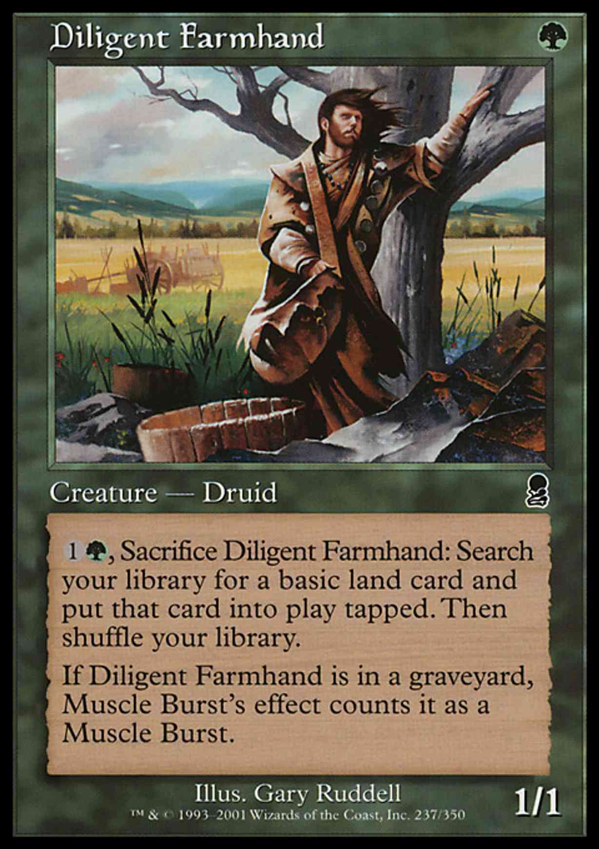 Diligent Farmhand magic card front