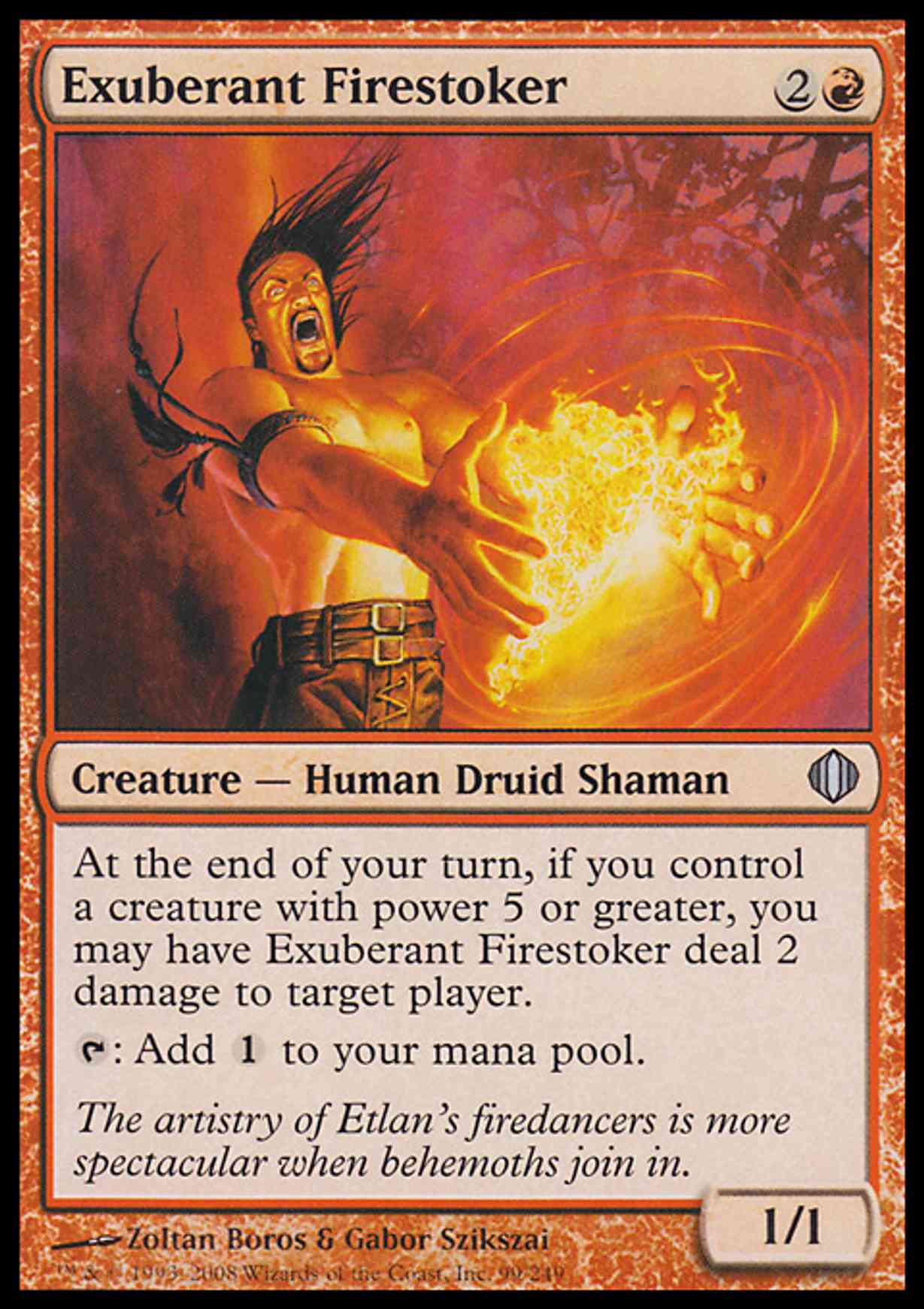 Exuberant Firestoker magic card front