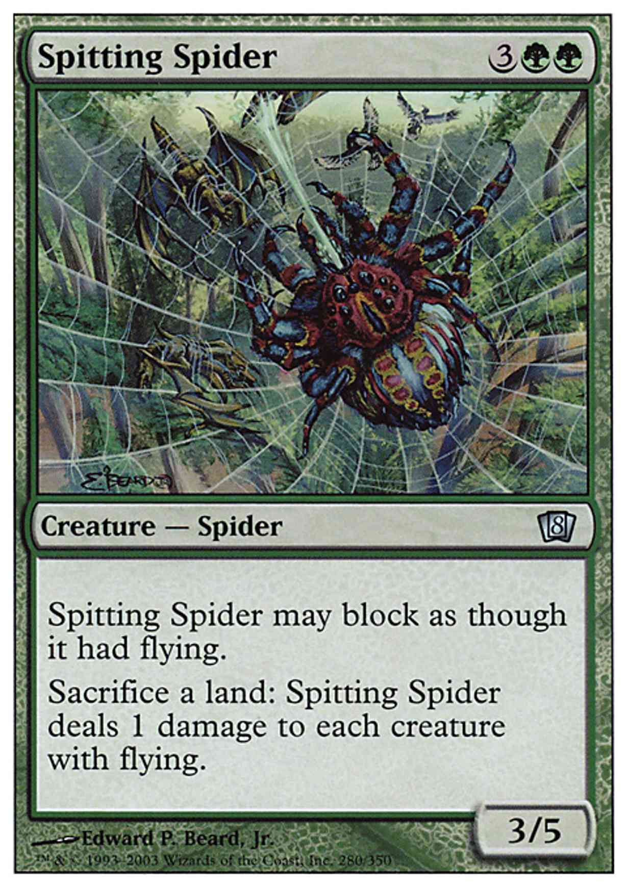 Spitting Spider magic card front