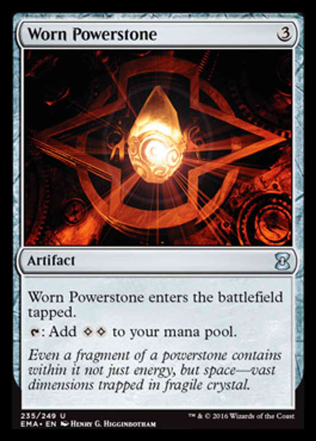 Worn Powerstone magic card front