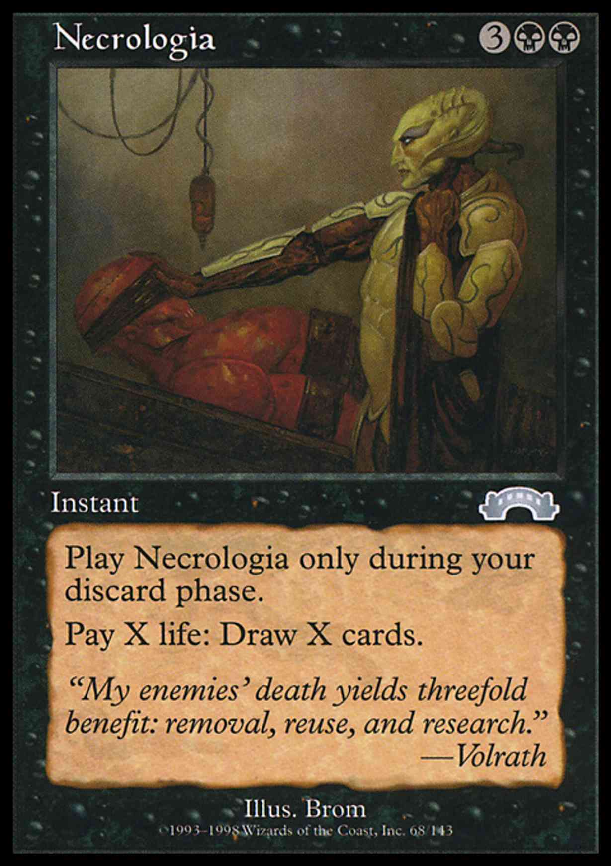 Necrologia magic card front