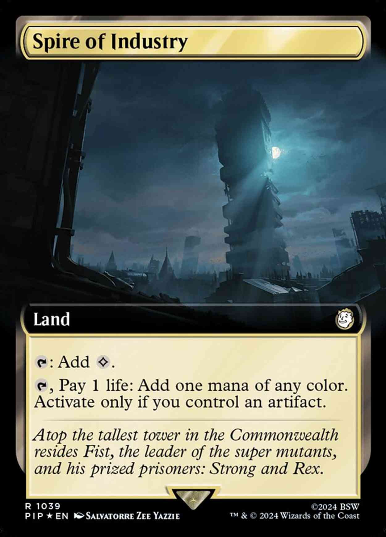 Spire of Industry (Extended Art) (Surge Foil) magic card front