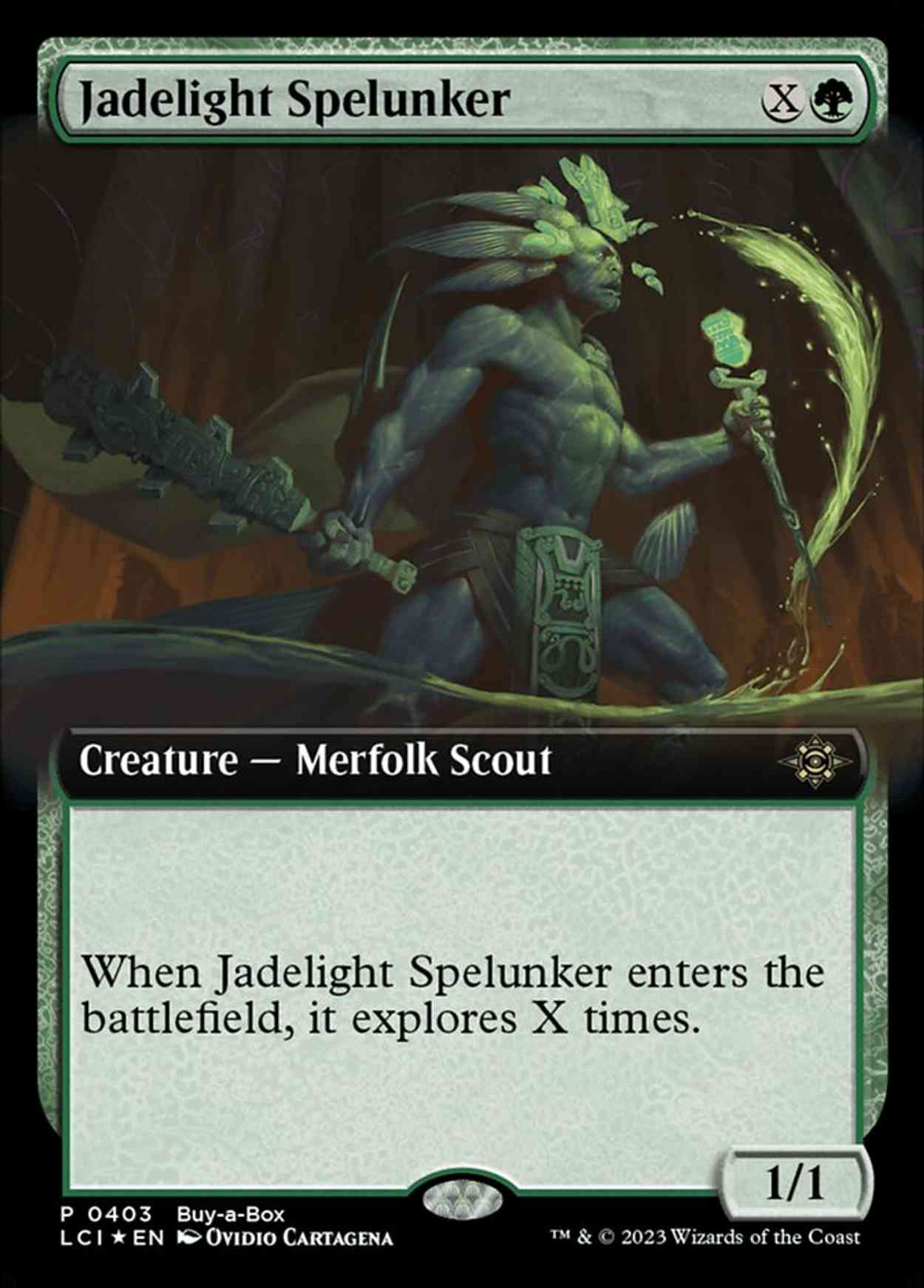 Jadelight Spelunker (Extended Art) magic card front