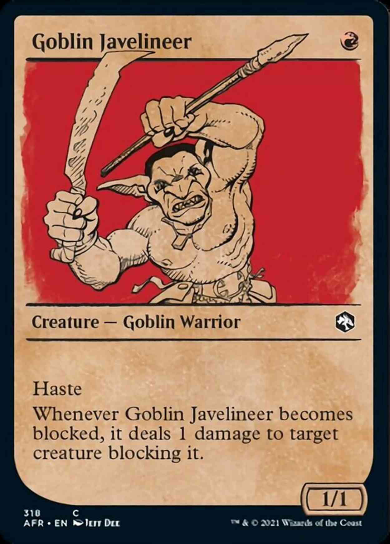 Goblin Javelineer (Showcase) magic card front