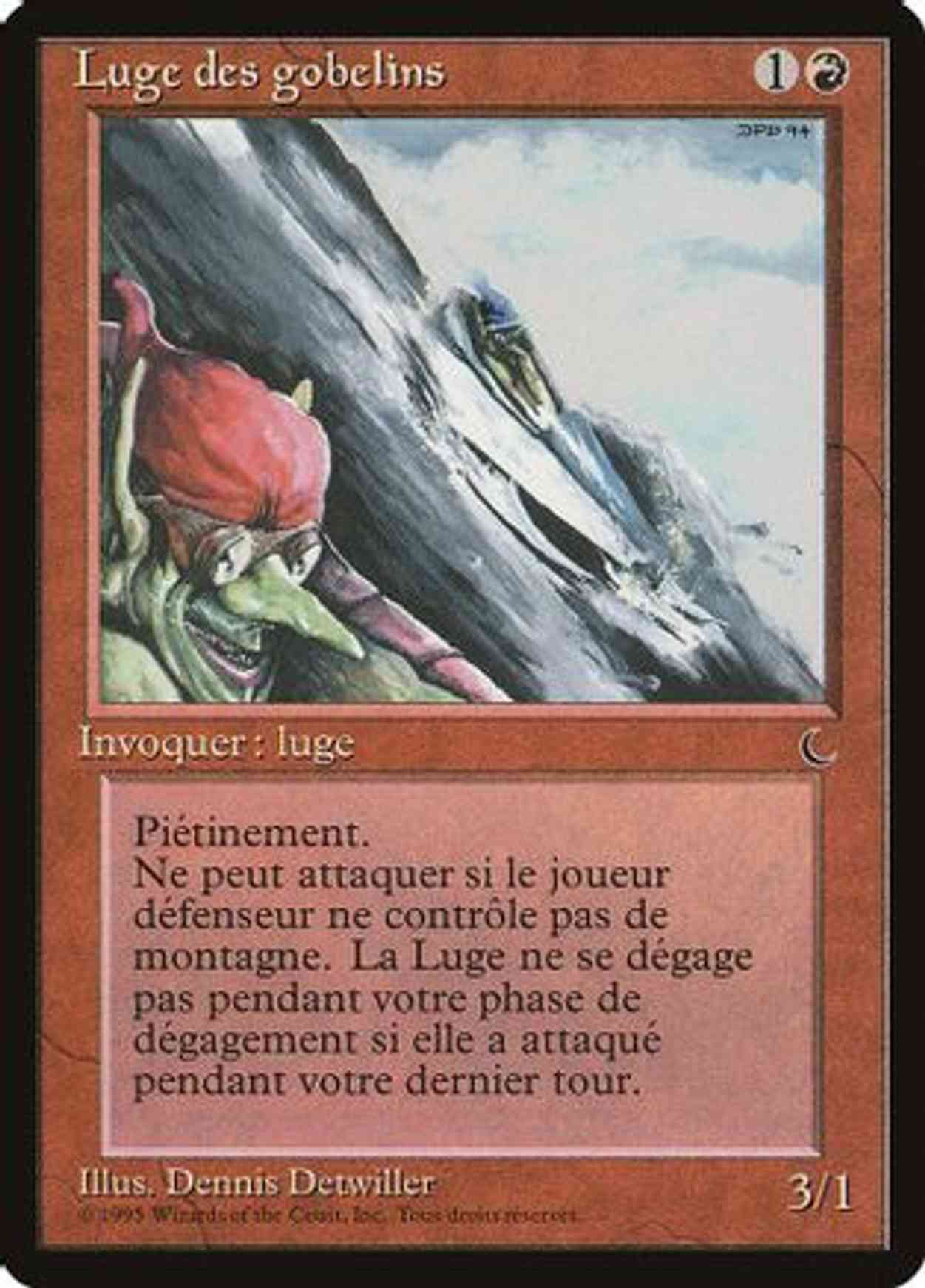 Goblin Rock Sled (French) - "Luge des gobelins" magic card front