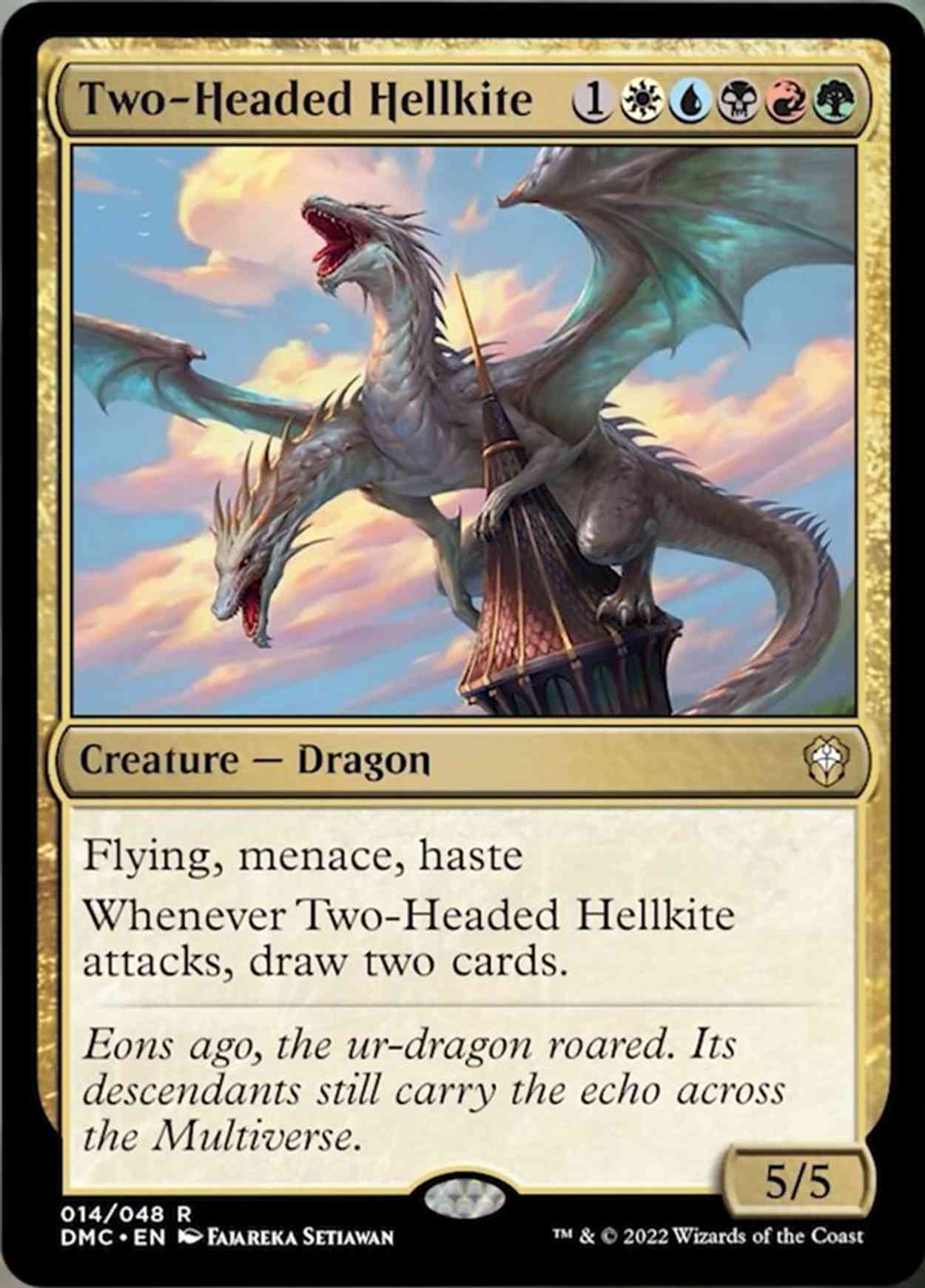 Two-Headed Hellkite magic card front