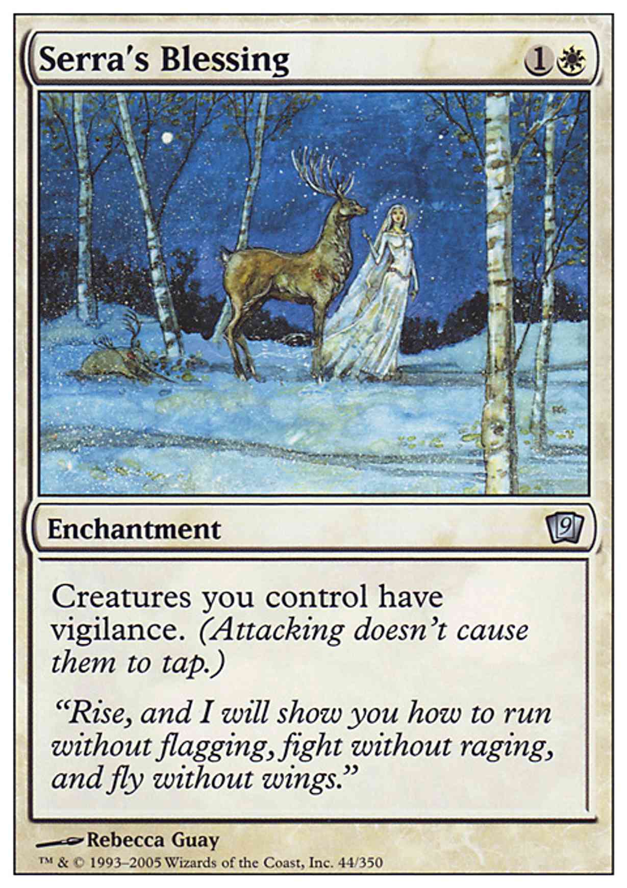 Serra's Blessing magic card front