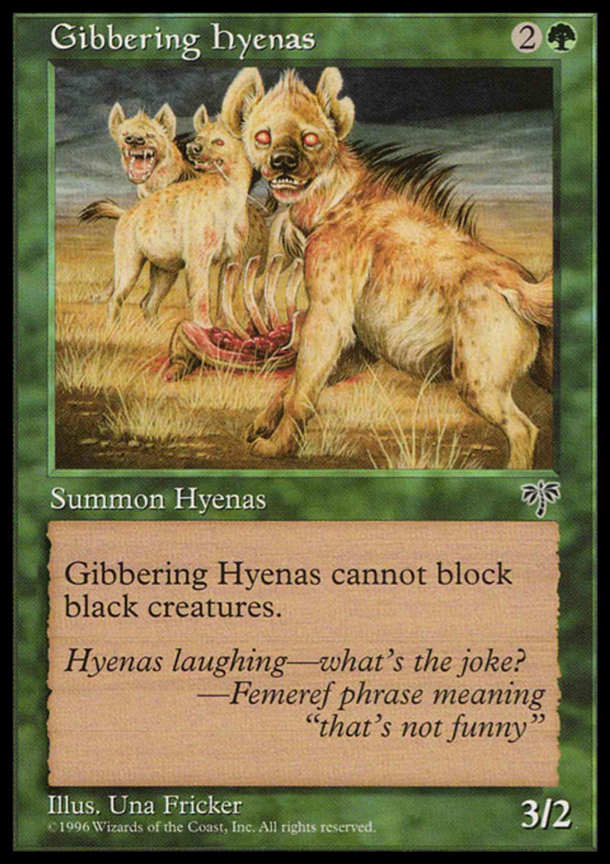 Gibbering Hyenas magic card front