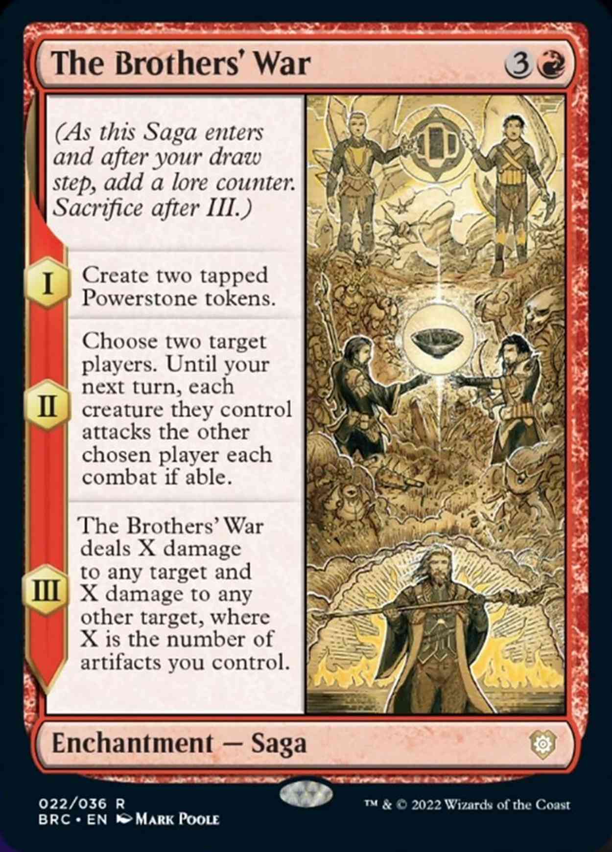 The Brothers' War magic card front