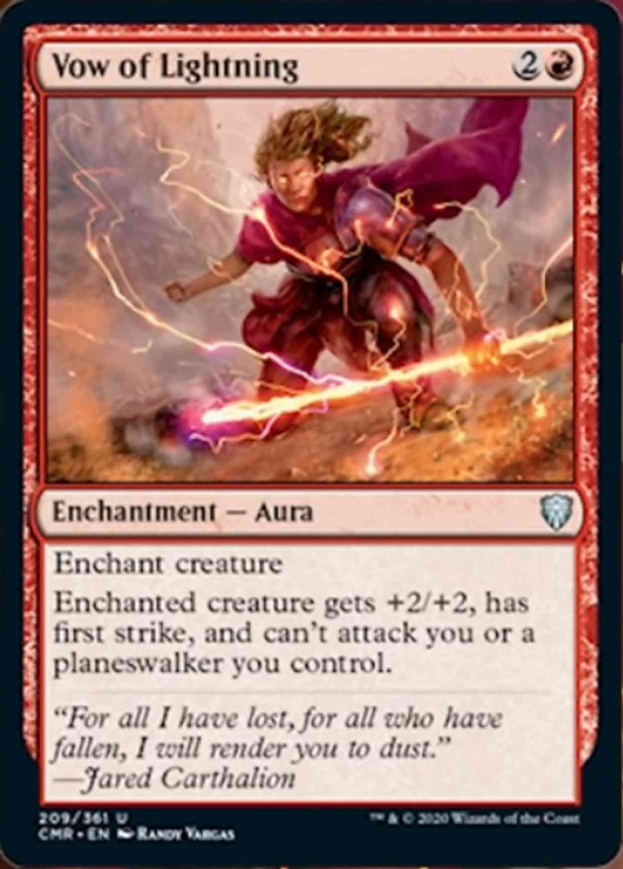 Vow of Lightning magic card front