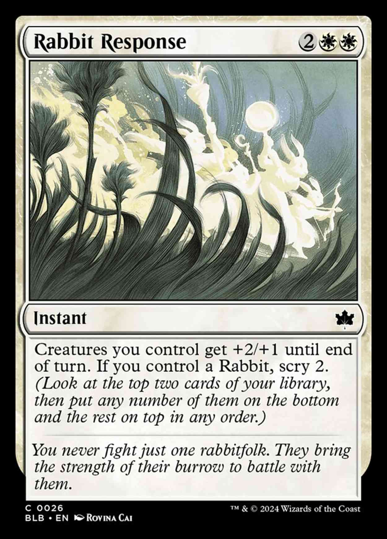 Rabbit Response magic card front