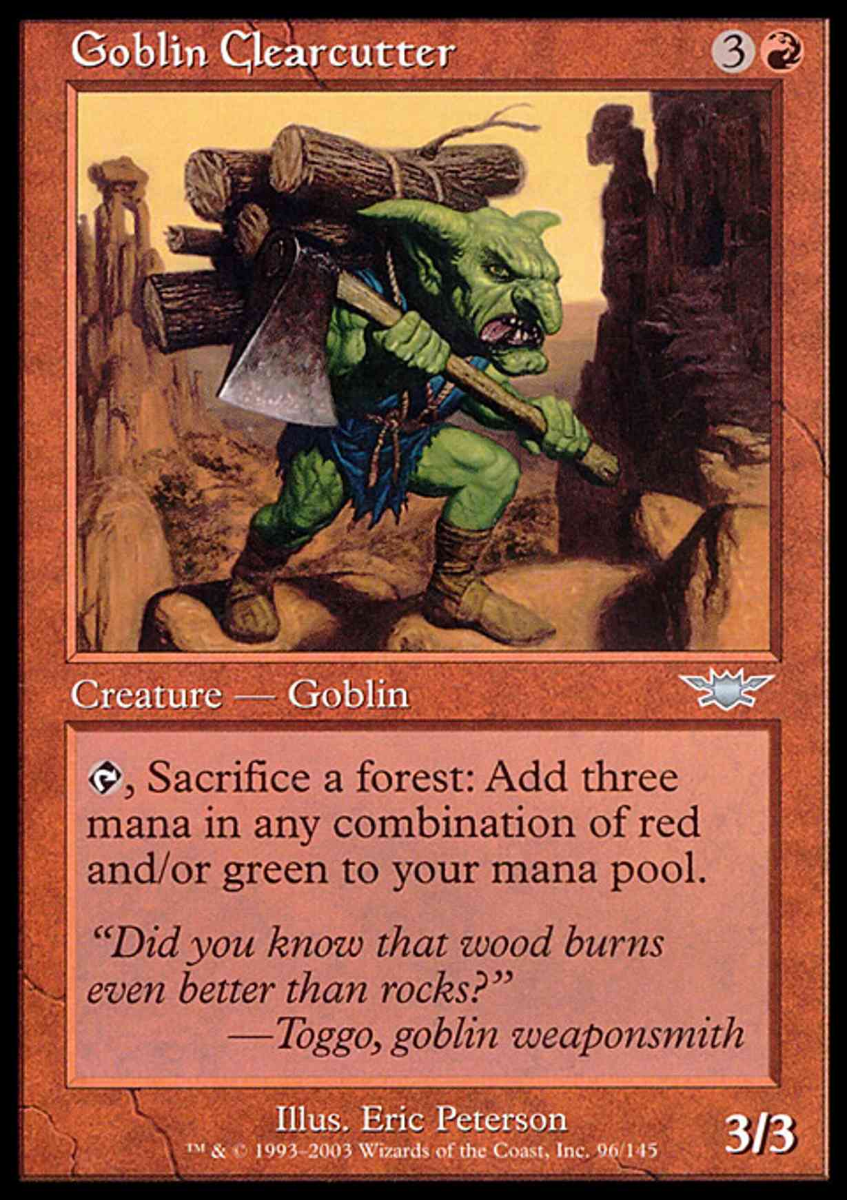Goblin Clearcutter magic card front