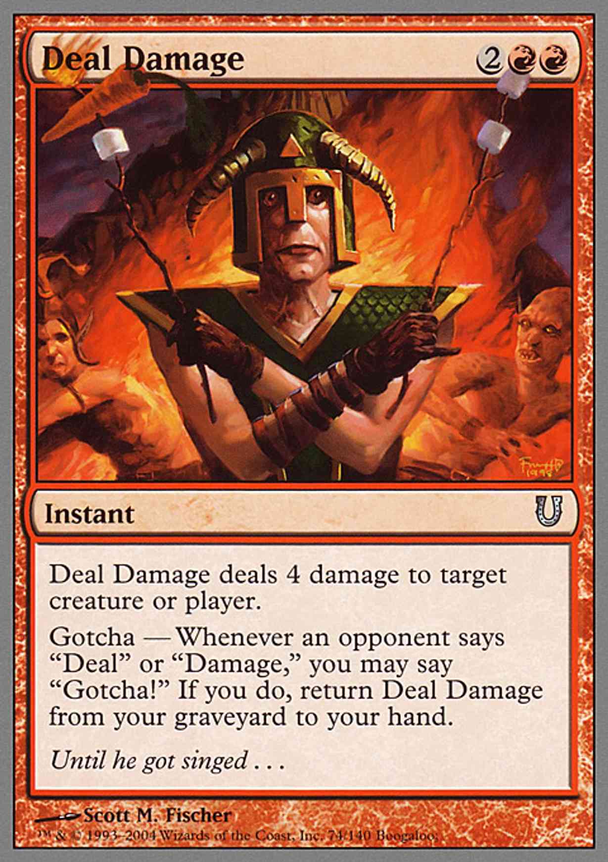 Deal Damage magic card front