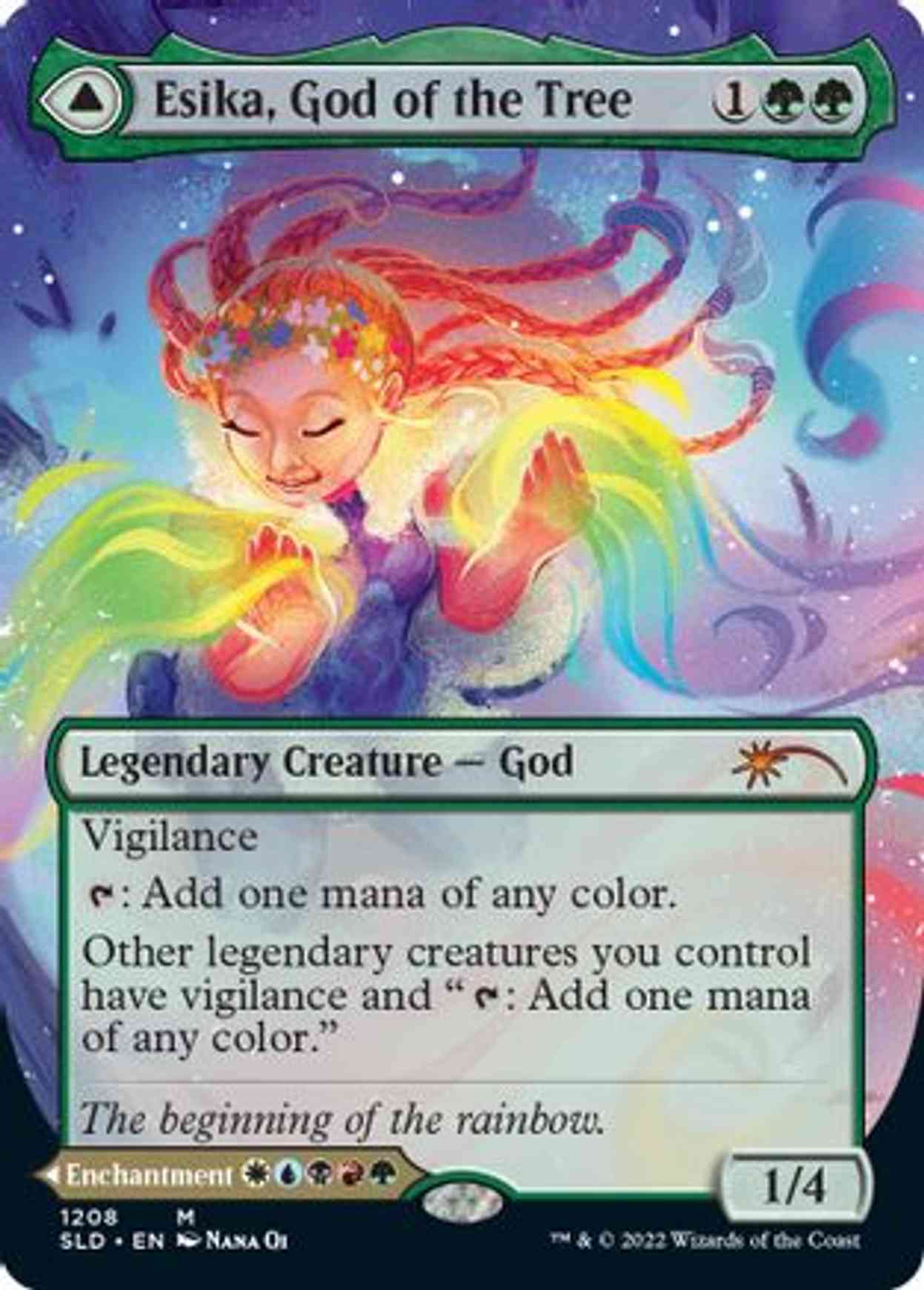 Esika, God of the Tree (Display Commander) - Thick Stock magic card front