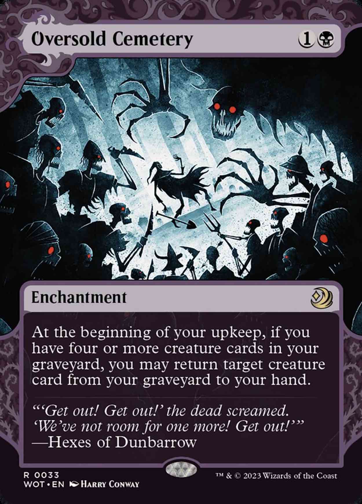 Oversold Cemetery magic card front
